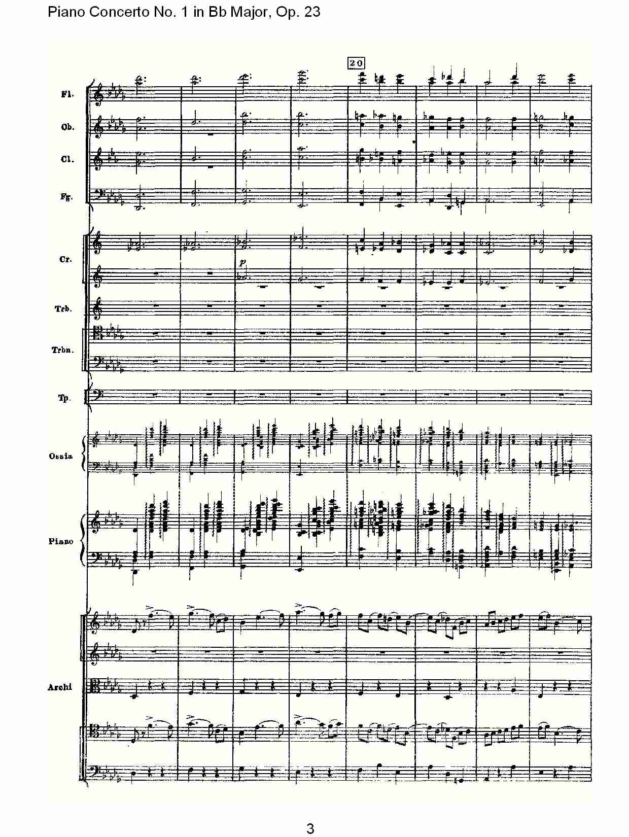 Bb大调第一钢琴协奏曲,Op.23第一乐章第一部（一）总谱（图3）