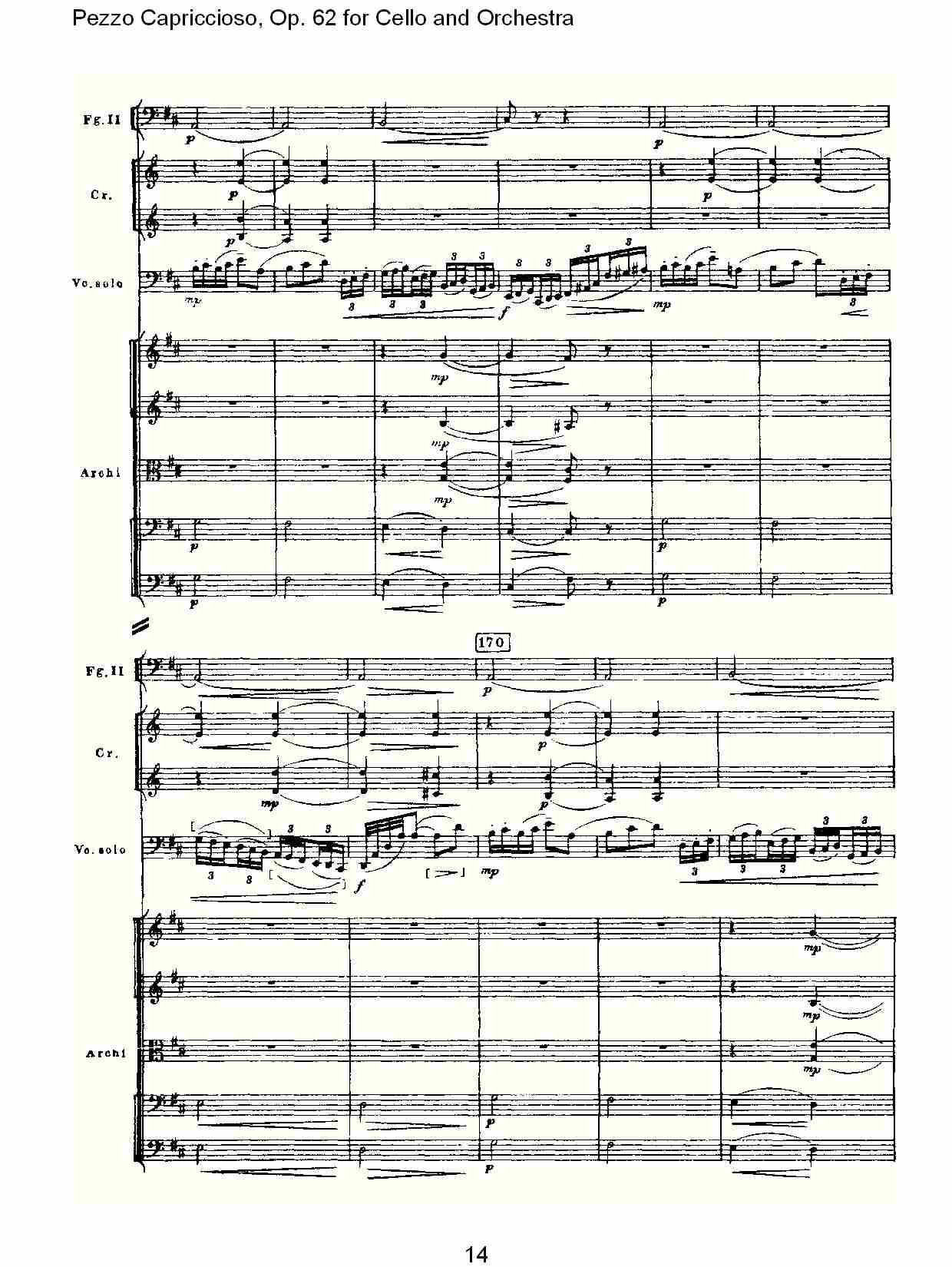 大提琴与管弦乐Pezzo Capriccioso, Op.62（三）总谱（图4）
