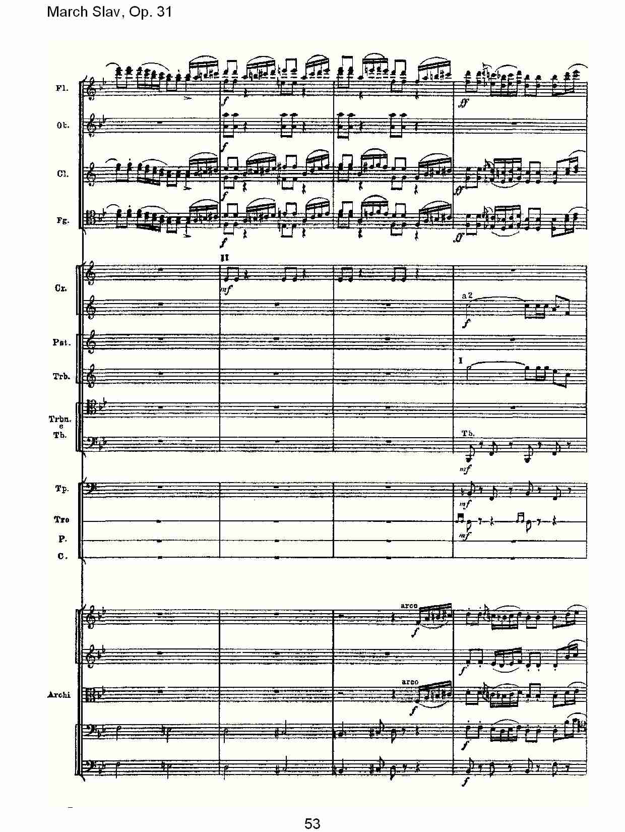 March Slav, Op.31   斯拉夫进行曲，Op.31（十一）总谱（图3）