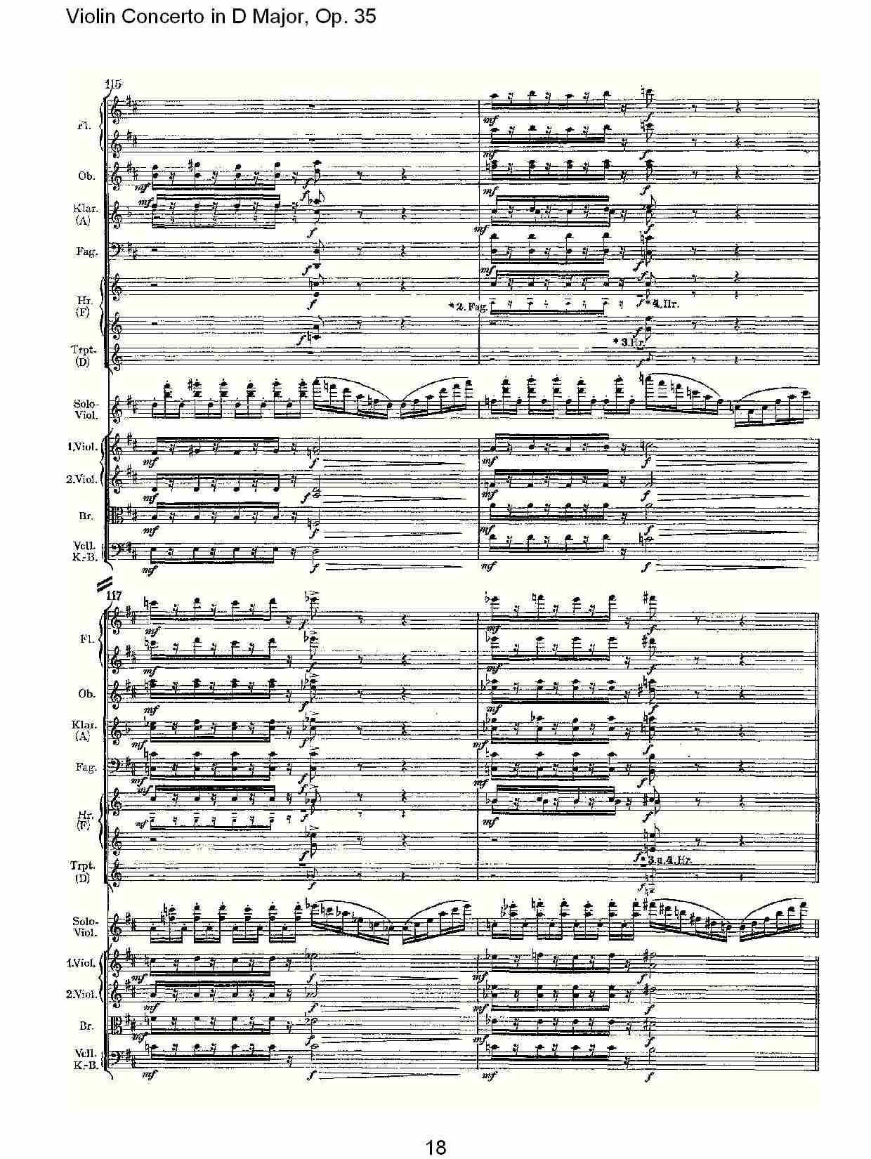 D大调小提琴协奏曲, Op.35第一乐章（四）总谱（图3）