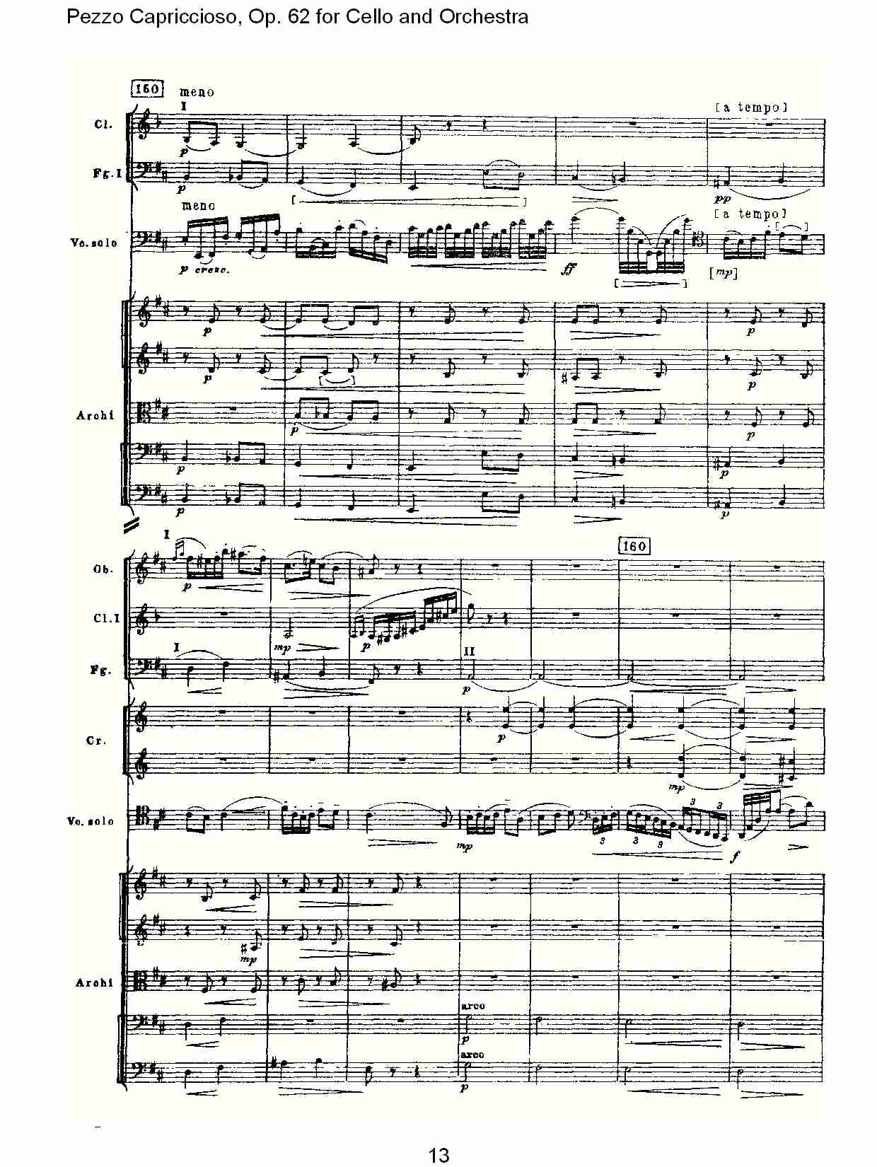大提琴与管弦乐Pezzo Capriccioso, Op.62（三）总谱（图3）