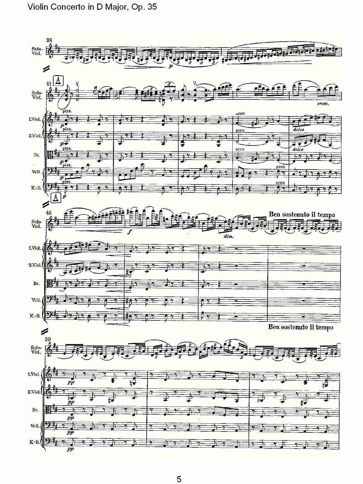 D大调小提琴协奏曲, Op.35第一乐章（一）总谱（图5）