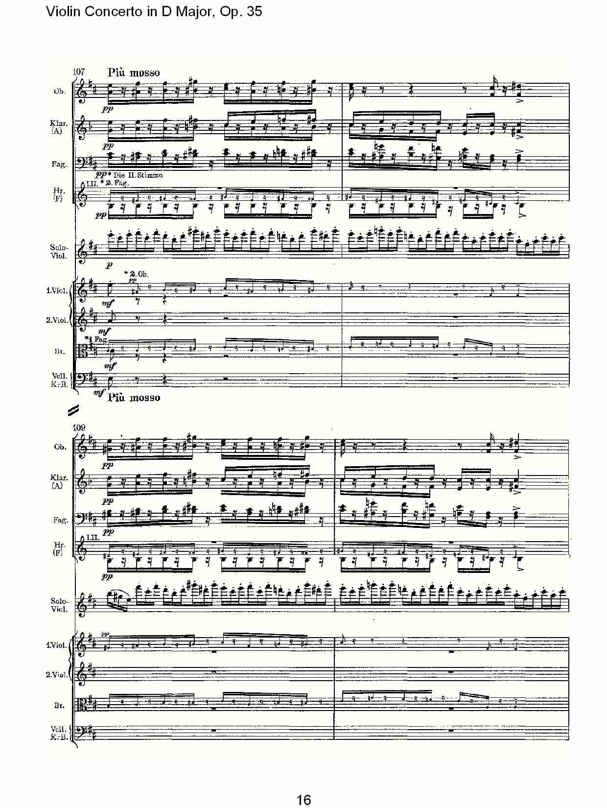 D大调小提琴协奏曲, Op.35第一乐章（四）总谱（图1）