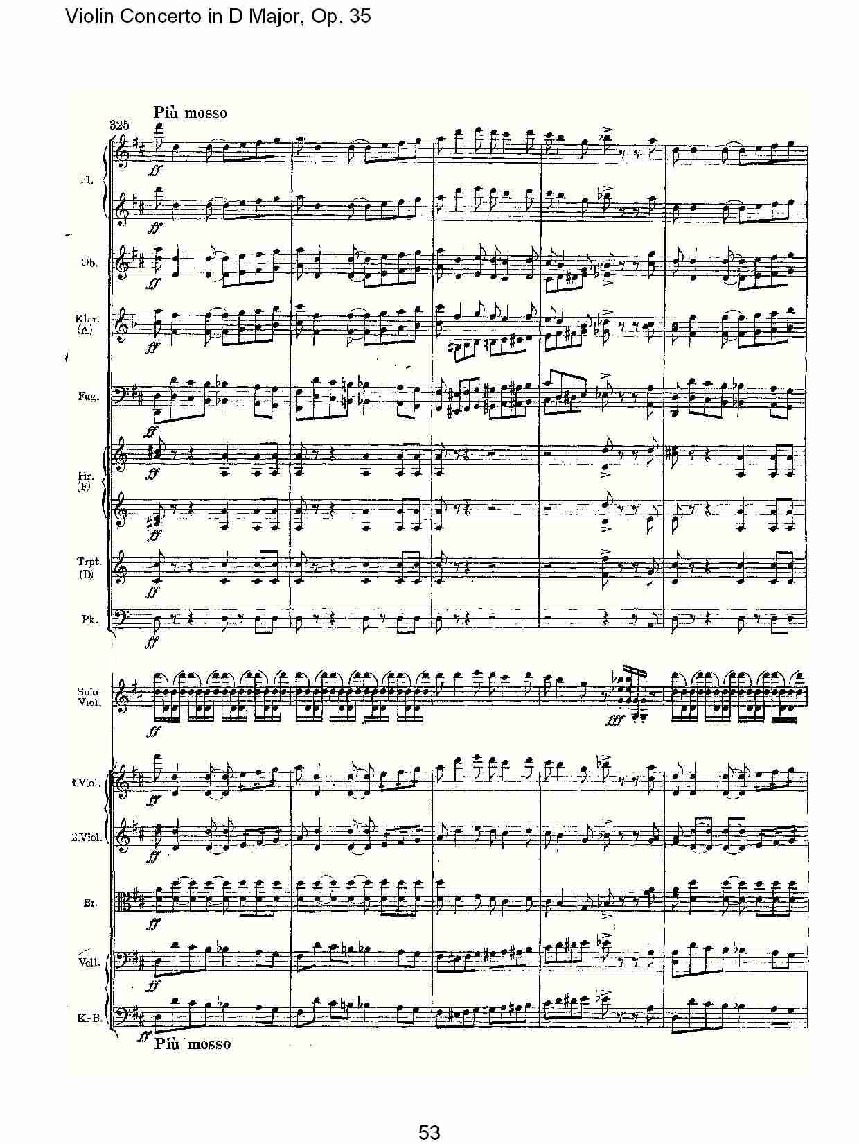 D大调小提琴协奏曲, Op.35第一乐章（十一）总谱（图3）