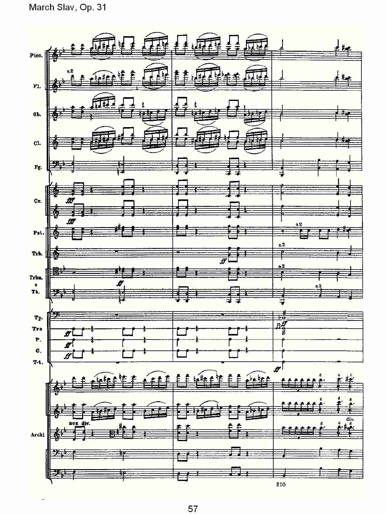 March Slav, Op.31   斯拉夫进行曲，Op.31（十二）总谱（图2）