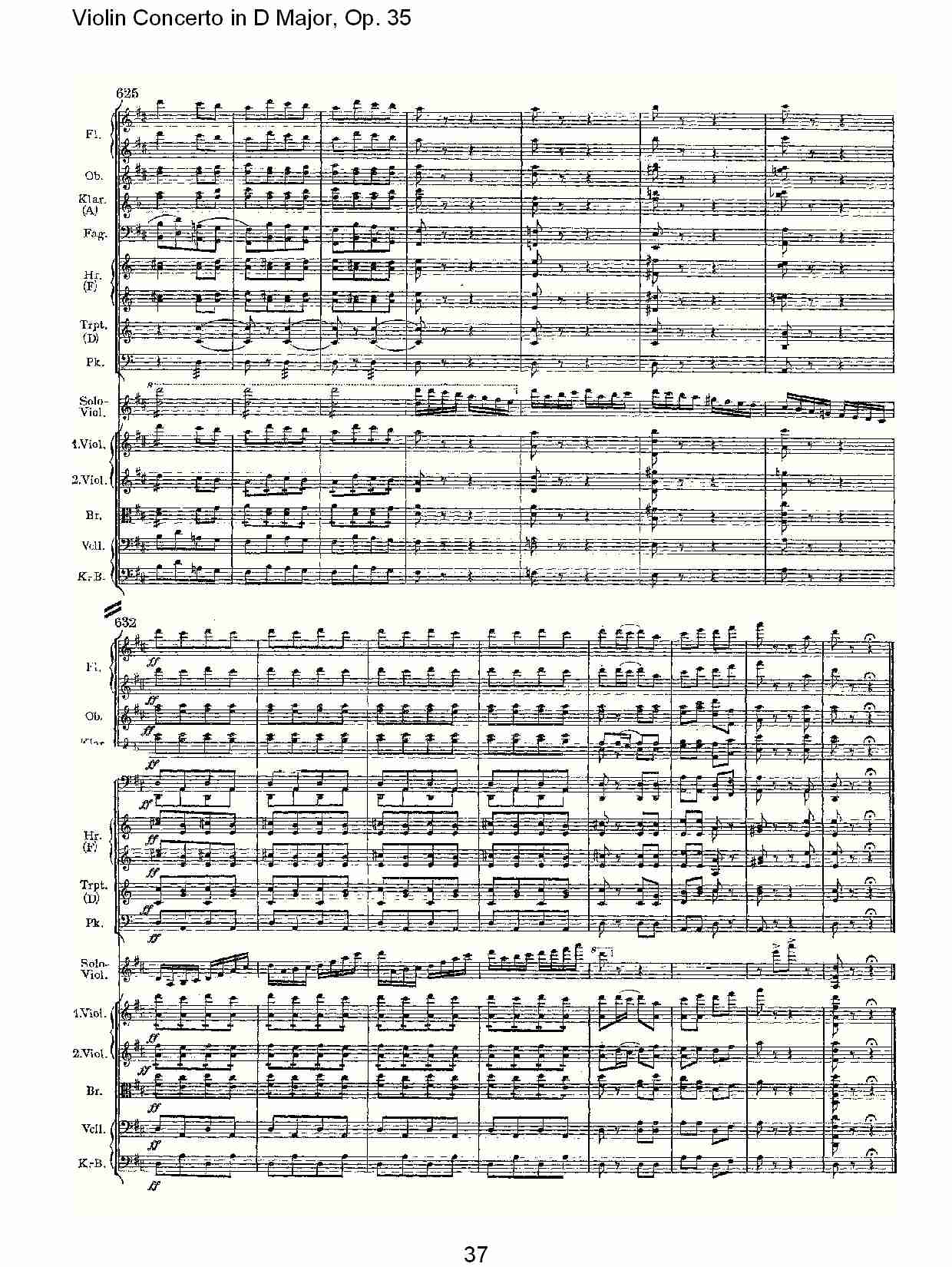 D大调小提琴协奏曲, Op.35第三乐章（八）总谱（图2）