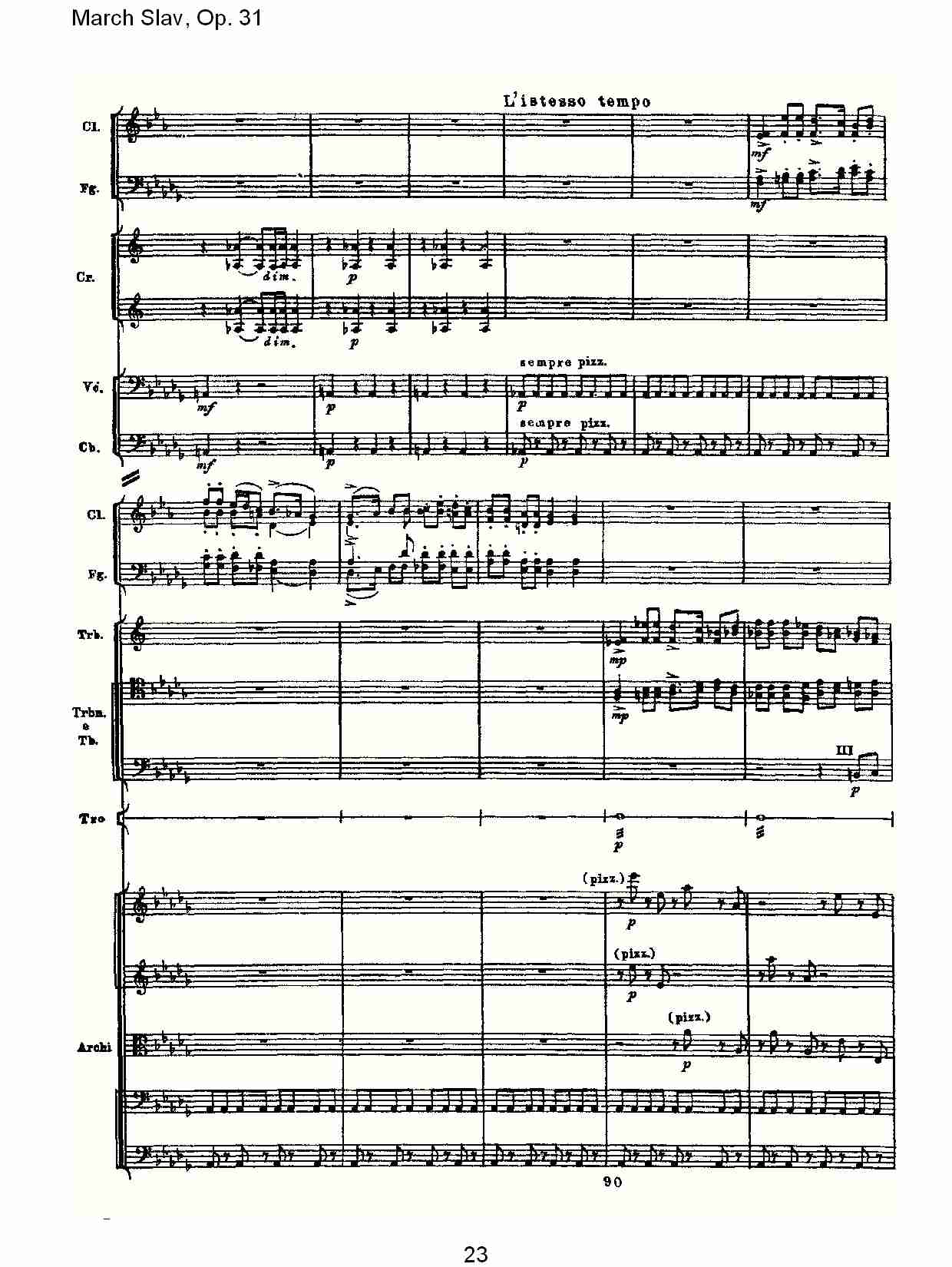 March Slav, Op.31   斯拉夫进行曲，Op.31（五）总谱（图3）