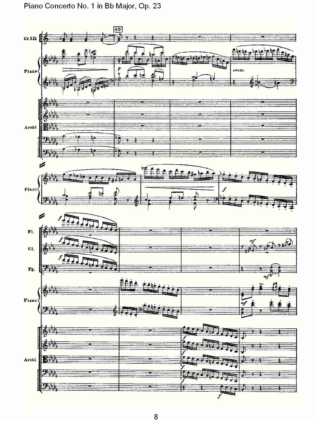 Bb大调第一钢琴协奏曲,Op.23第三乐章（二）总谱（图3）