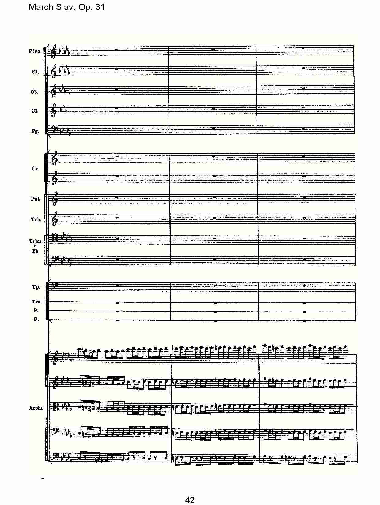 March Slav, Op.31   斯拉夫进行曲，Op.31（九）总谱（图2）