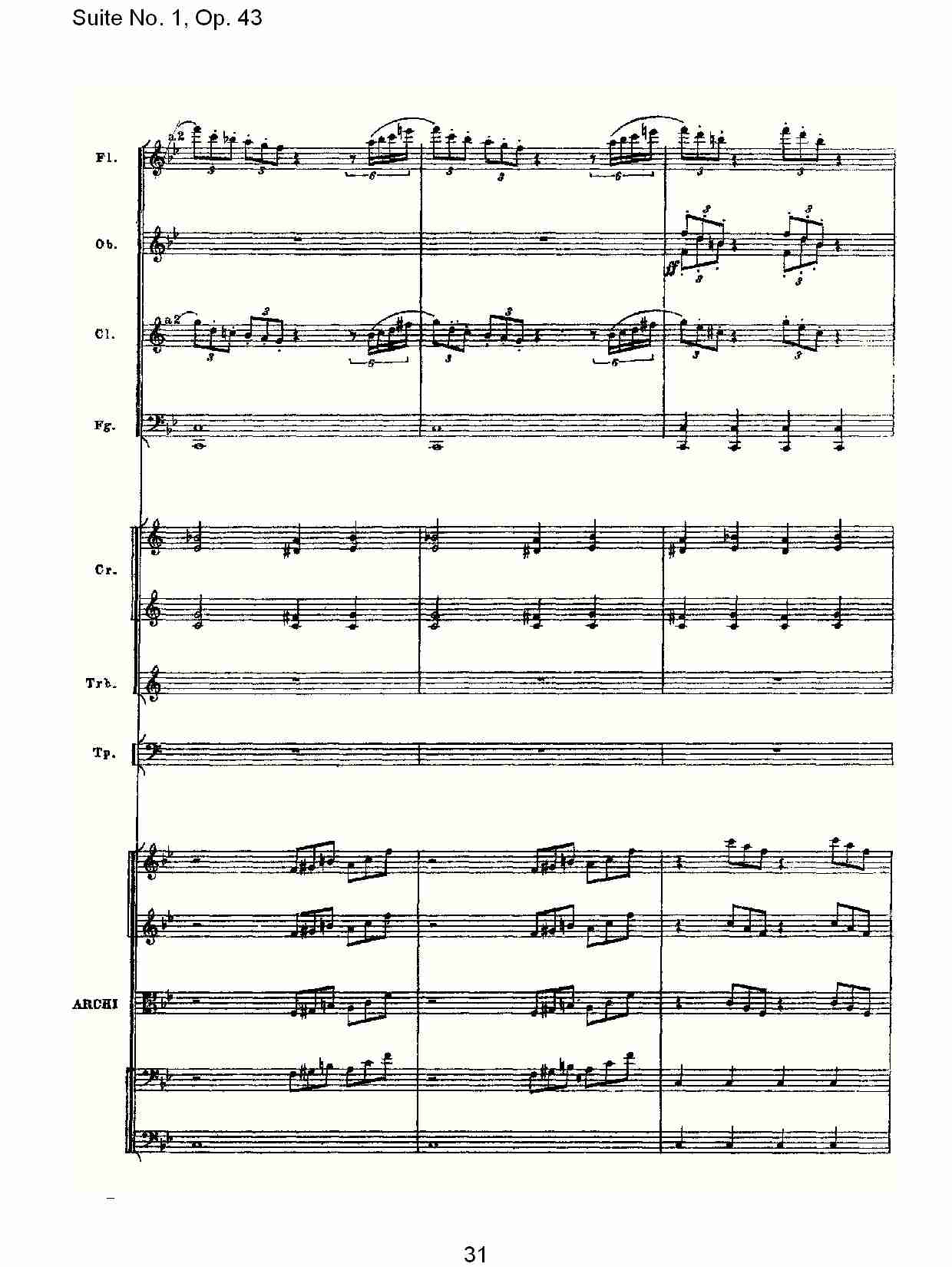Suite No.1, Op.43   第一套曲,Op.43第五乐章（七）总谱（图1）