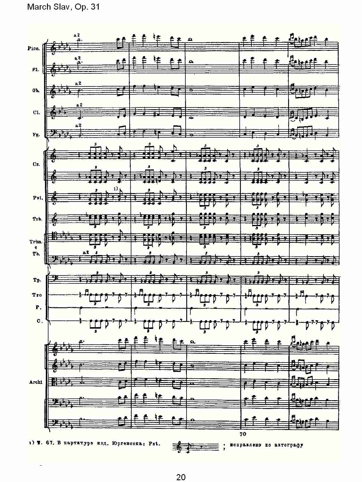March Slav, Op.31   斯拉夫进行曲，Op.31（四）总谱（图5）
