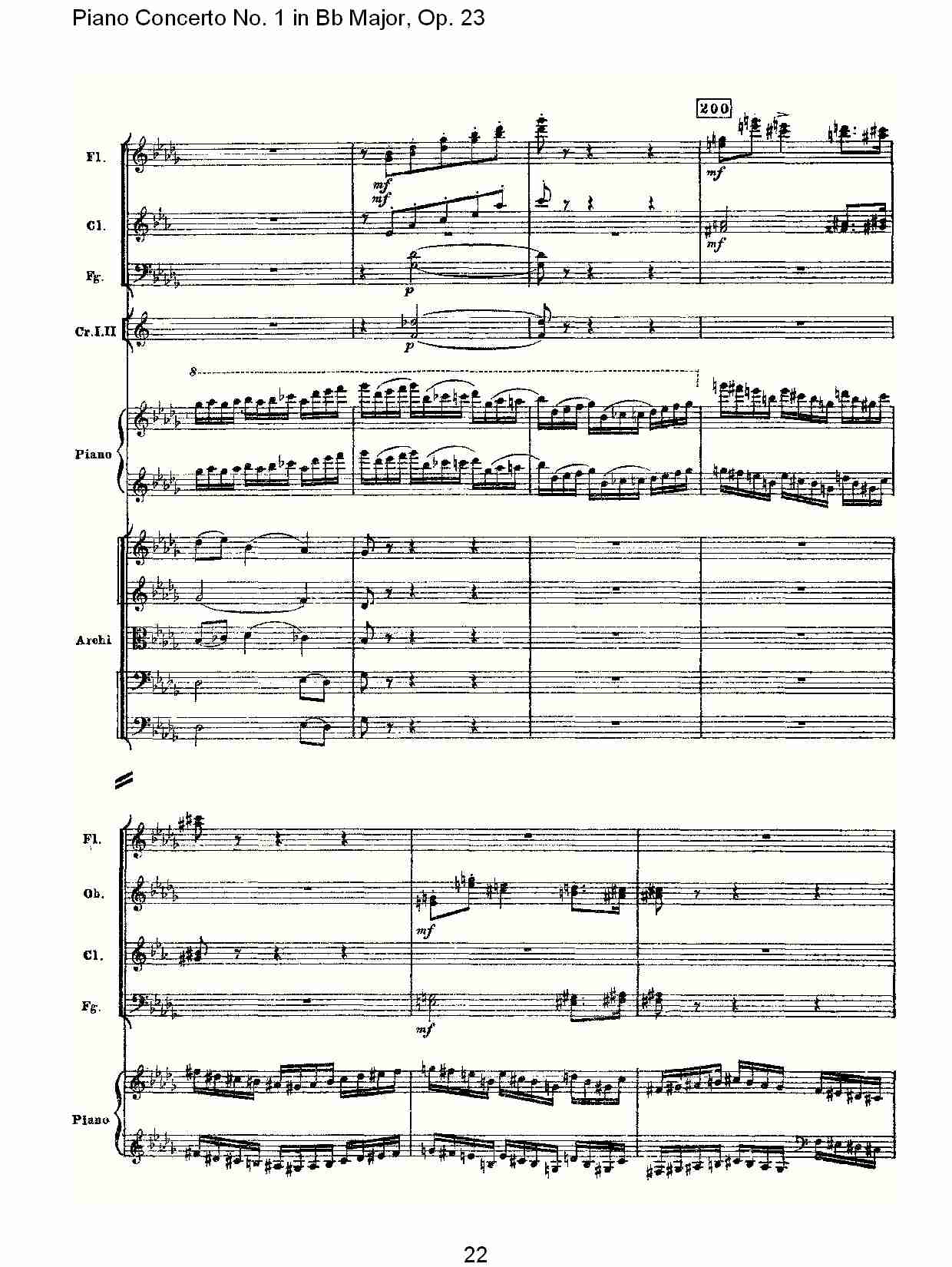Bb大调第一钢琴协奏曲,Op.23第三乐章（五）总谱（图2）