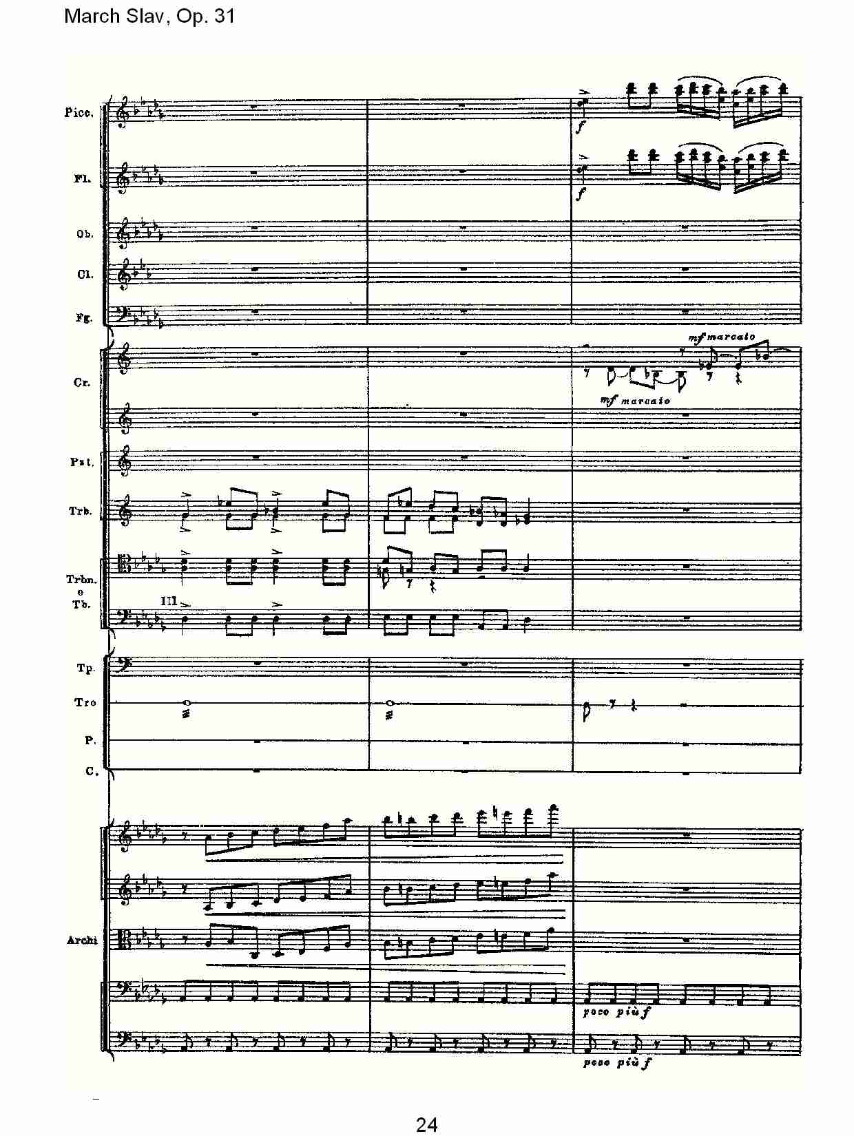 March Slav, Op.31   斯拉夫进行曲，Op.31（五）总谱（图4）