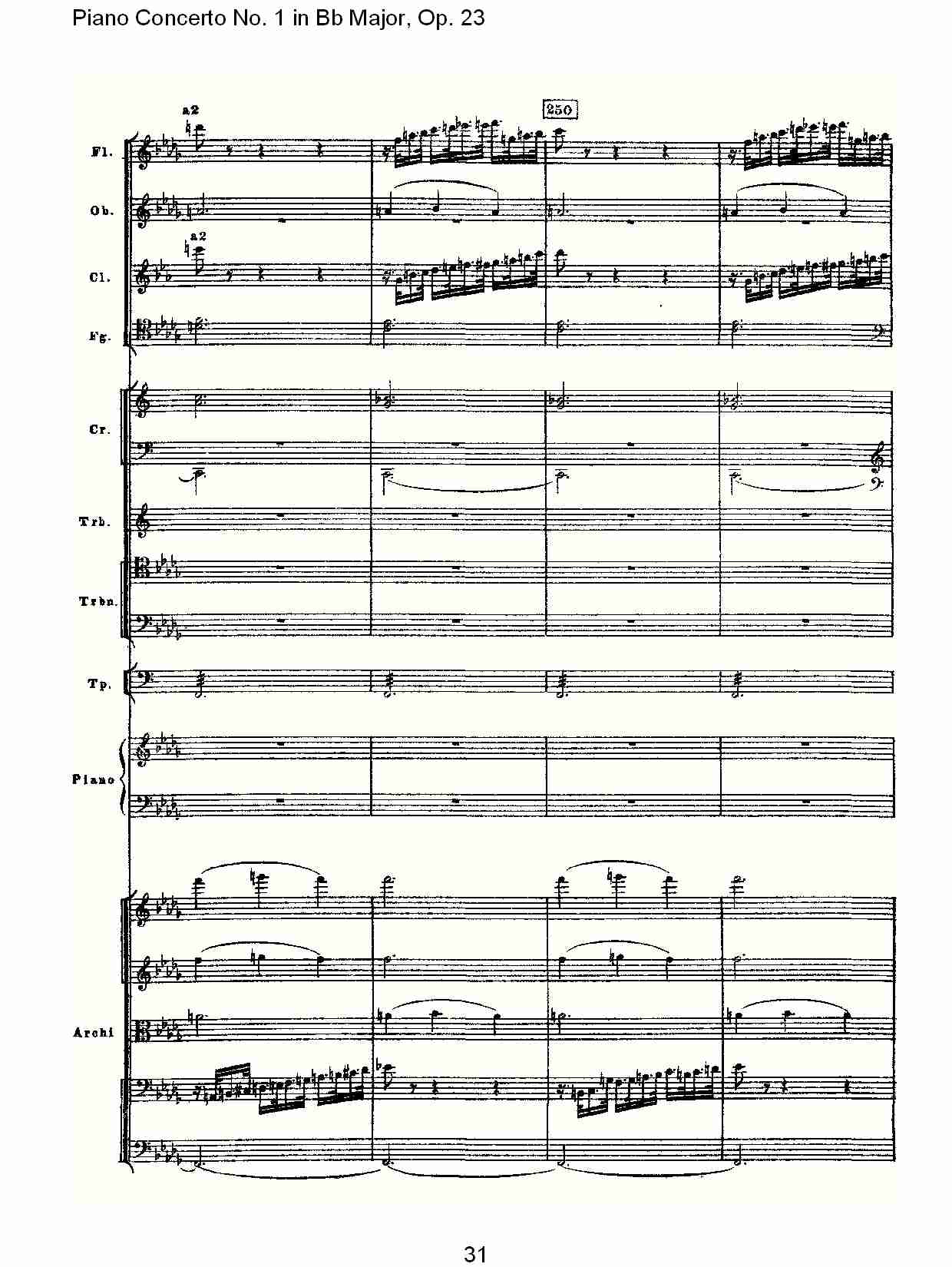 Bb大调第一钢琴协奏曲,Op.23第三乐章（七）总谱（图1）