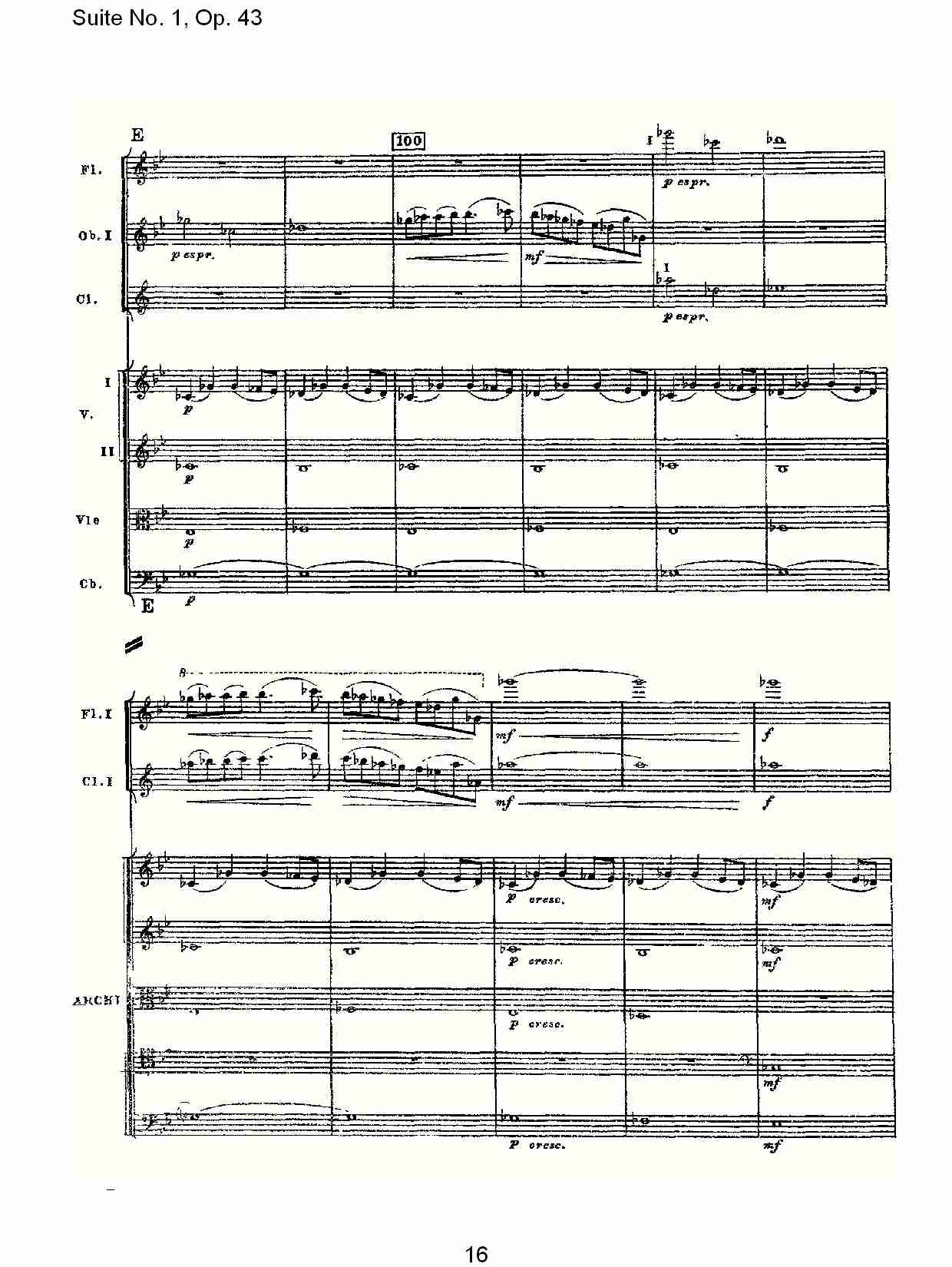 Suite No.1, Op.43   第一套曲,Op.43第五乐章（四）总谱（图1）