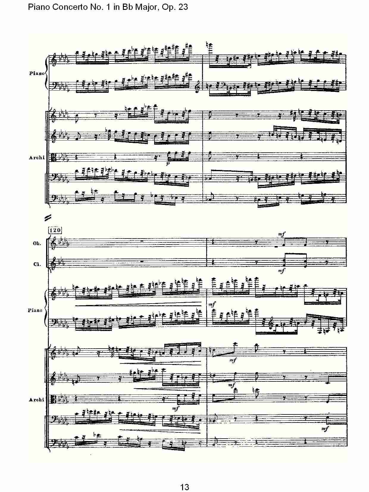 Bb大调第一钢琴协奏曲,Op.23第三乐章（三）总谱（图3）