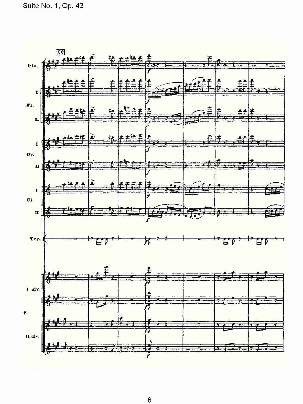 Suite No.1, Op.43   第一套曲,Op.43第四乐章（二）总谱（图1）