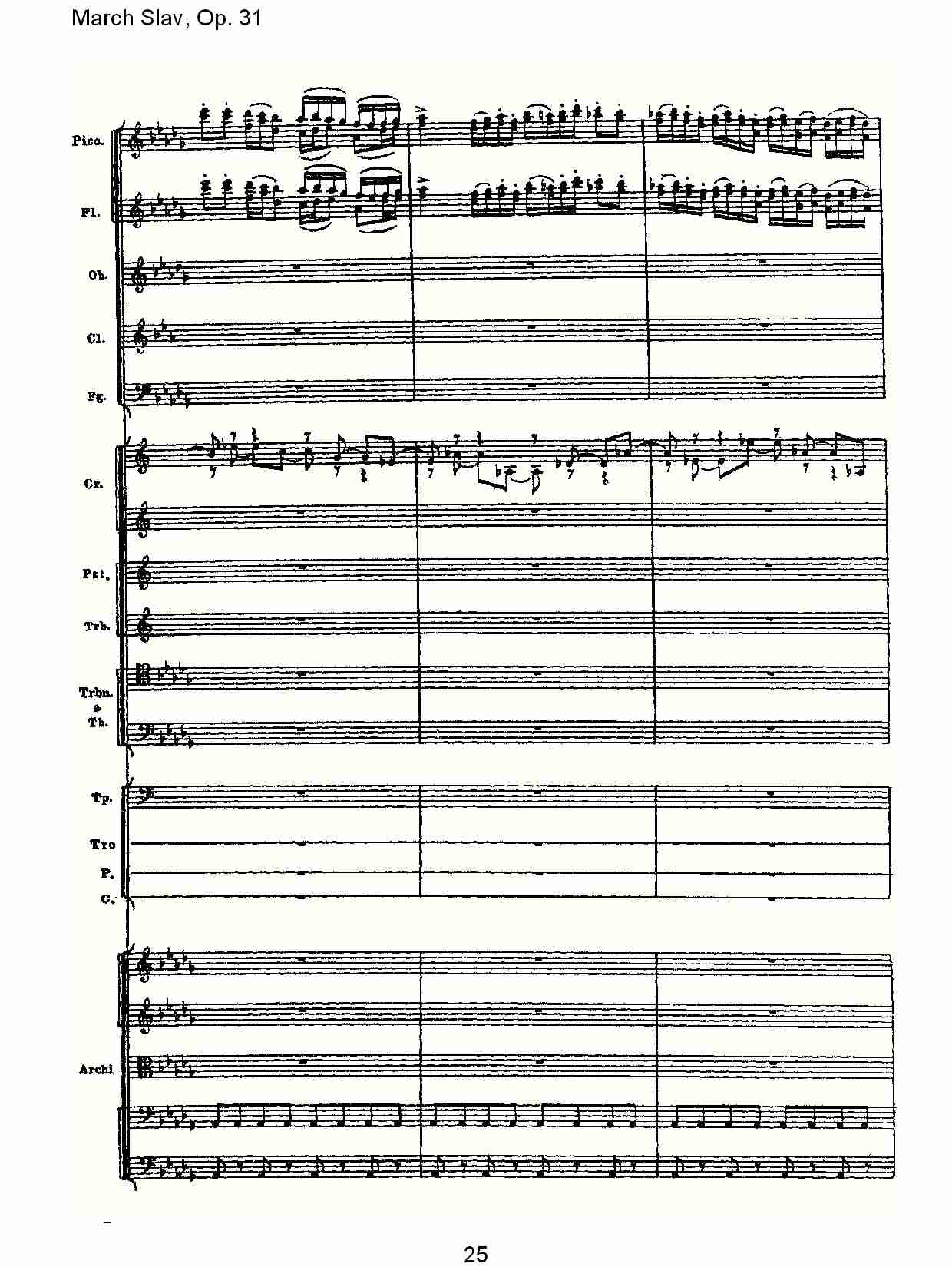 March Slav, Op.31   斯拉夫进行曲，Op.31（五）总谱（图5）