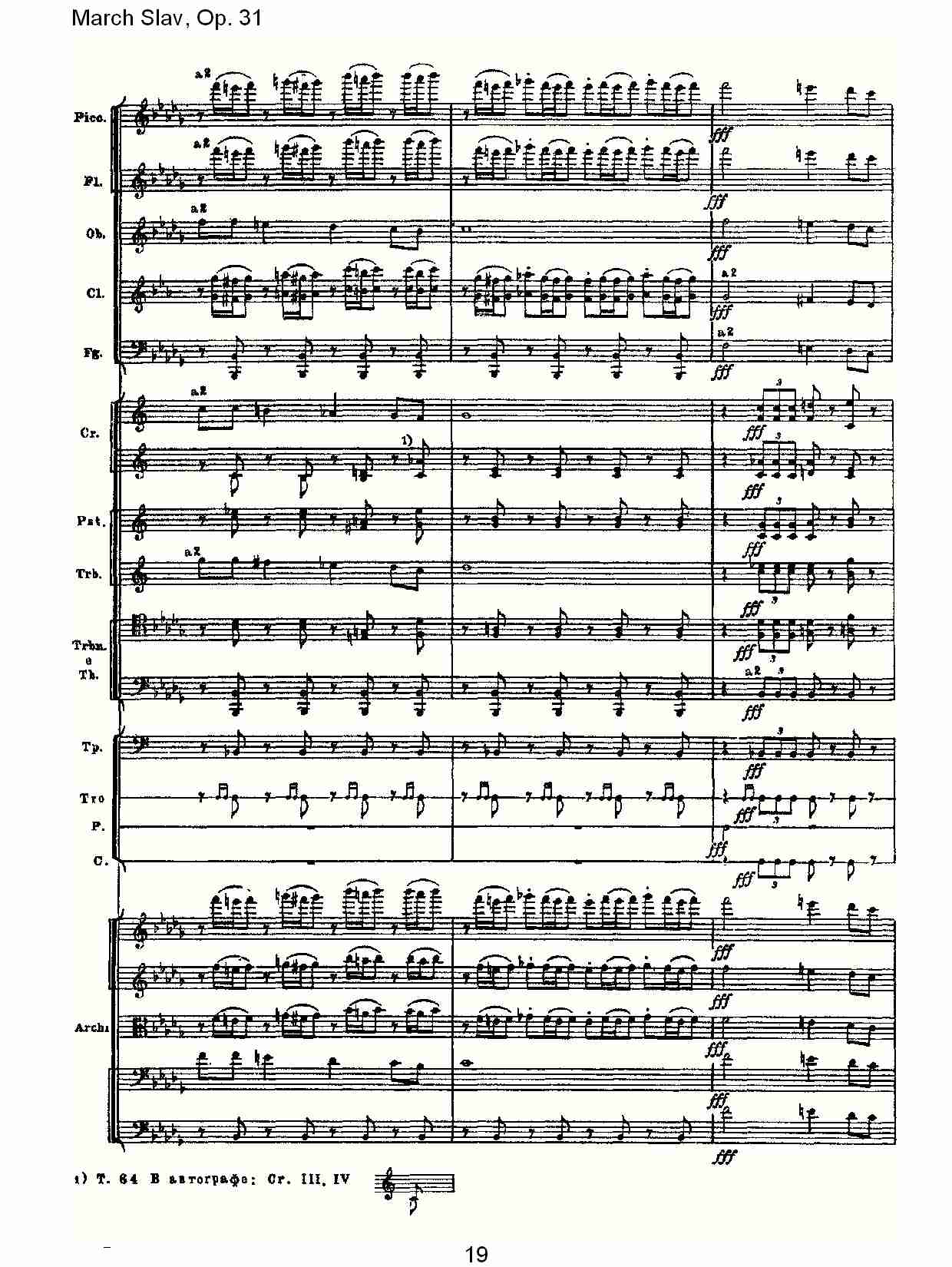 March Slav, Op.31   斯拉夫进行曲，Op.31（四）总谱（图4）