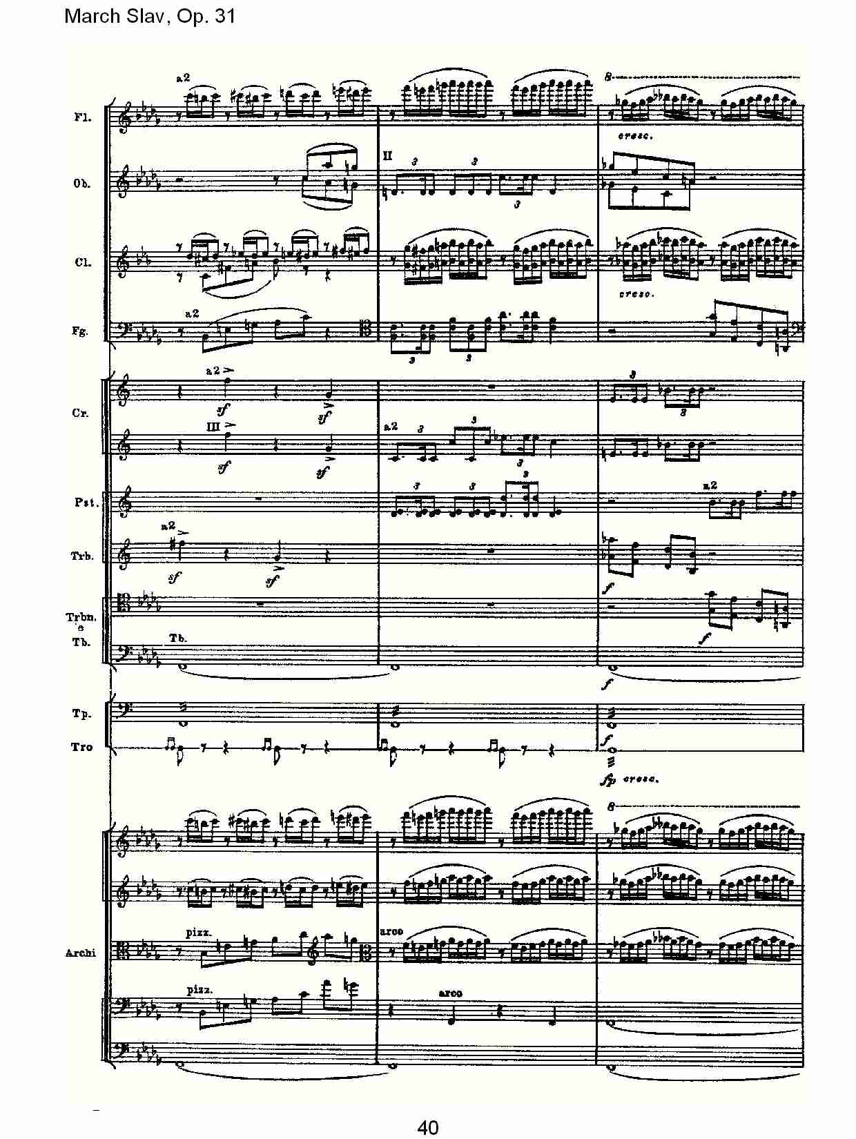March Slav, Op.31   斯拉夫进行曲，Op.31（八）总谱（图5）