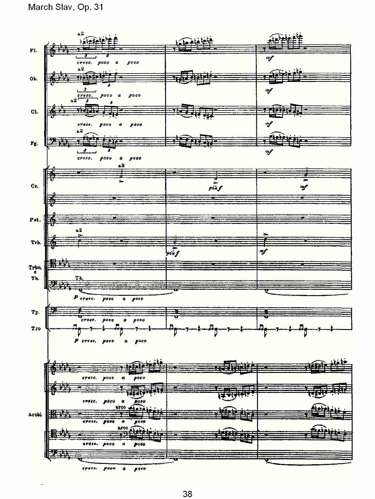 March Slav, Op.31   斯拉夫进行曲，Op.31（八）总谱（图3）