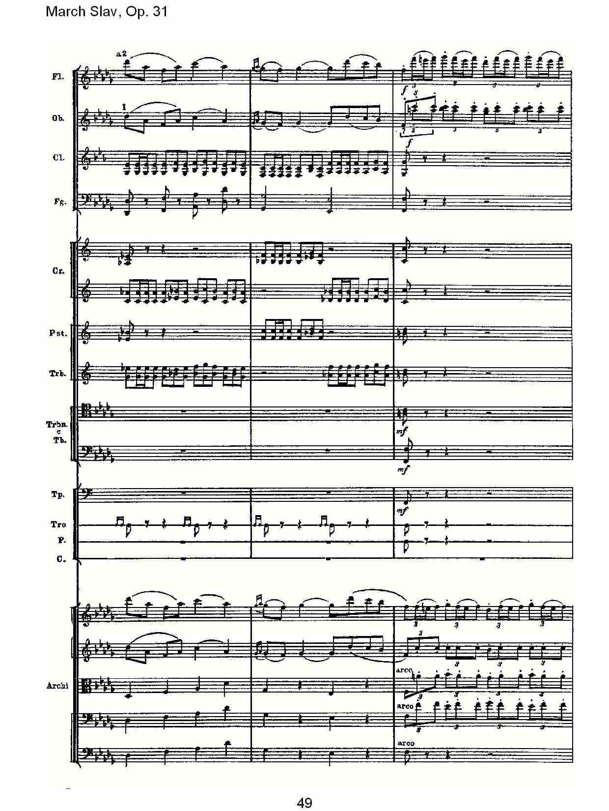 March Slav, Op.31   斯拉夫进行曲，Op.31（十）总谱（图4）