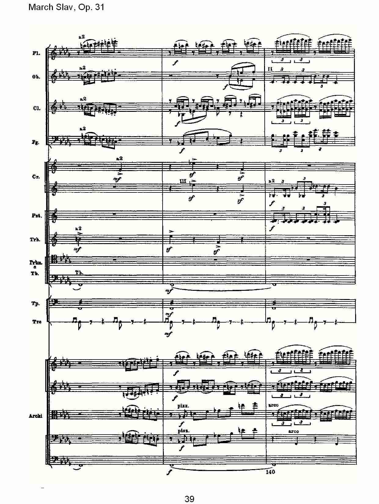 March Slav, Op.31   斯拉夫进行曲，Op.31（八）总谱（图4）