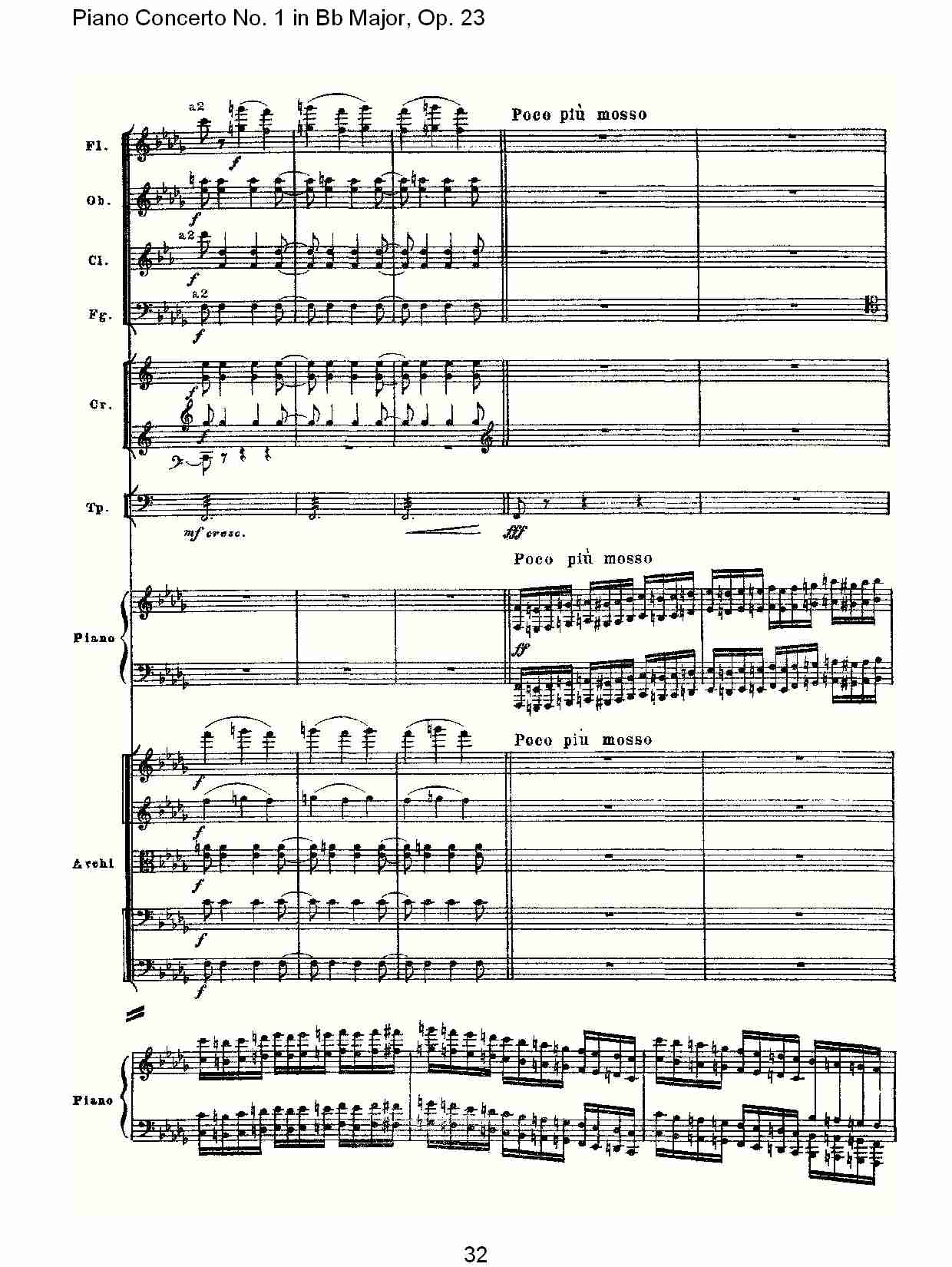 Bb大调第一钢琴协奏曲,Op.23第三乐章（七）总谱（图2）
