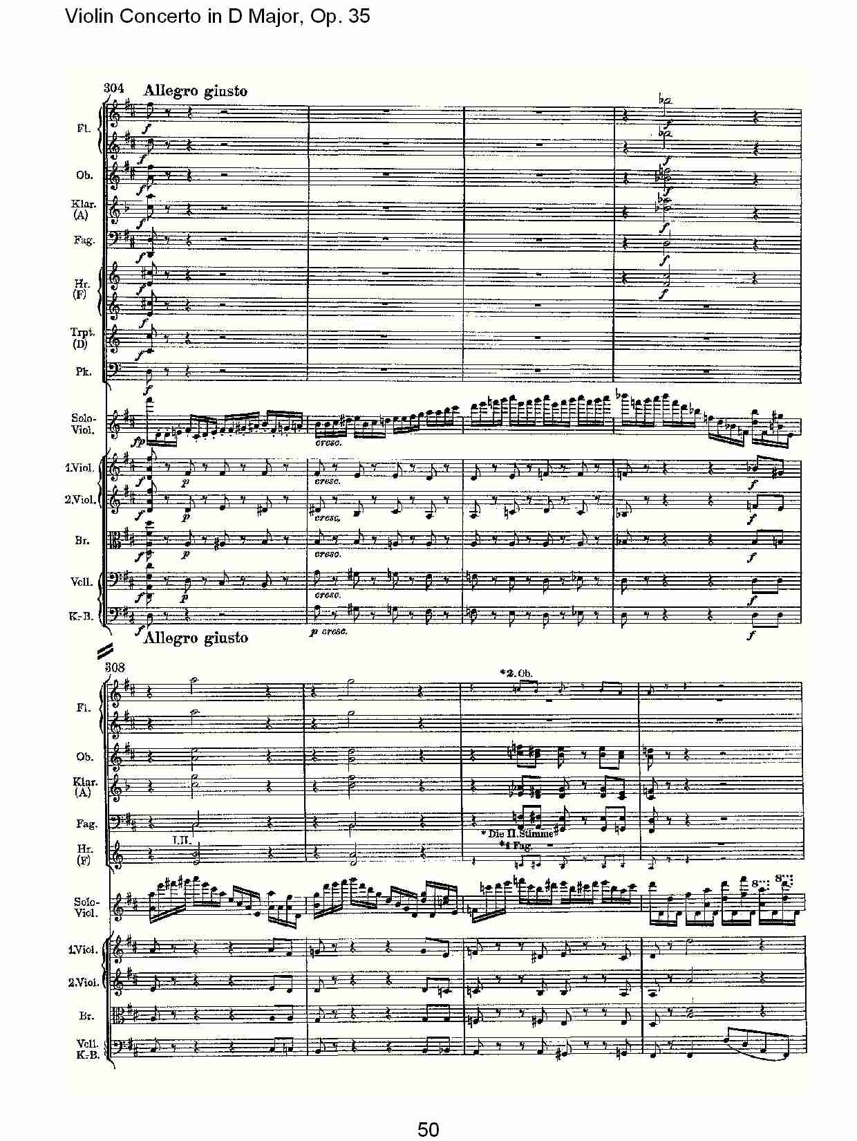D大调小提琴协奏曲, Op.35第一乐章（十）总谱（图5）