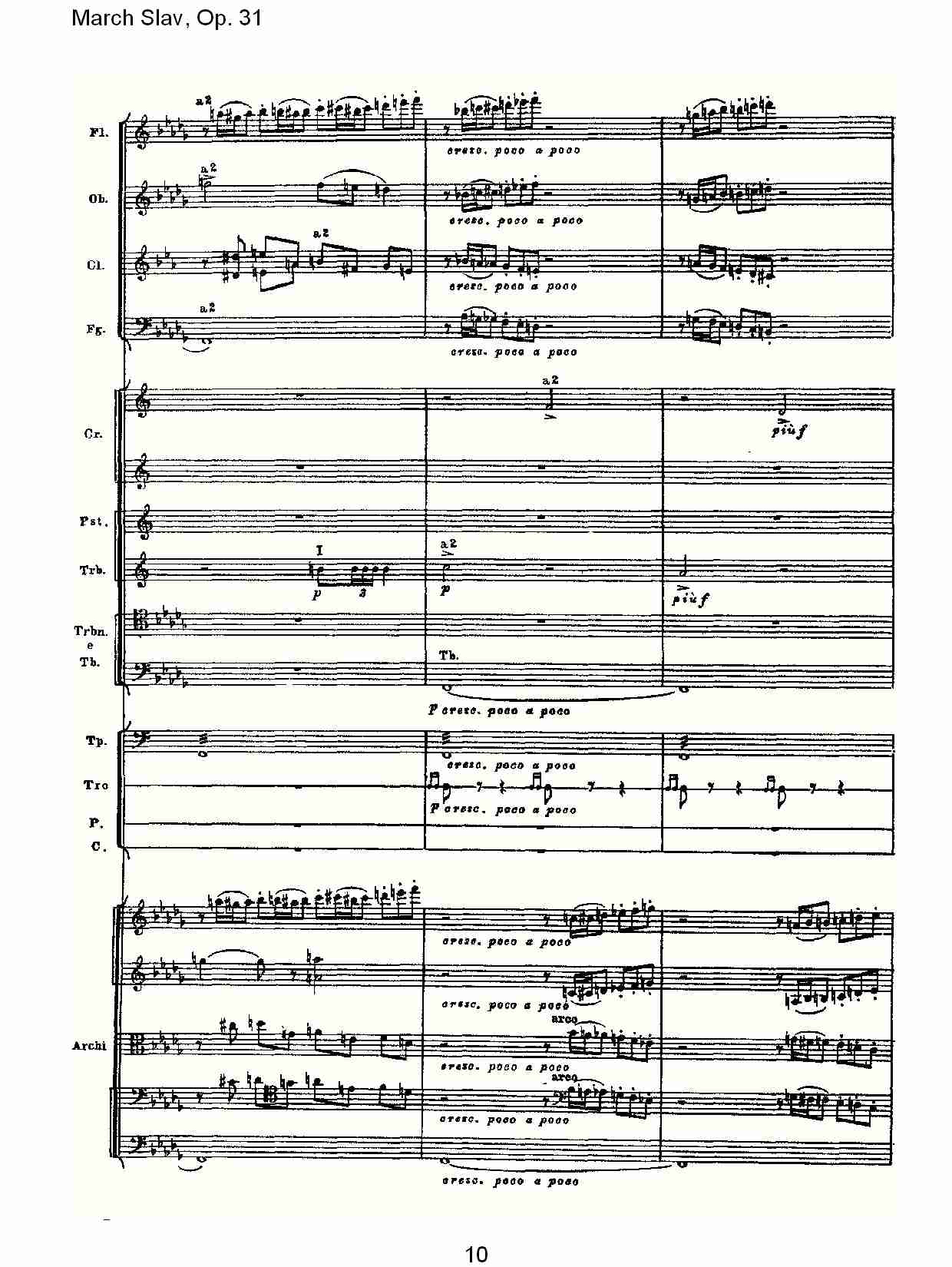 March Slav, Op.31   斯拉夫进行曲，Op.31（二）总谱（图5）