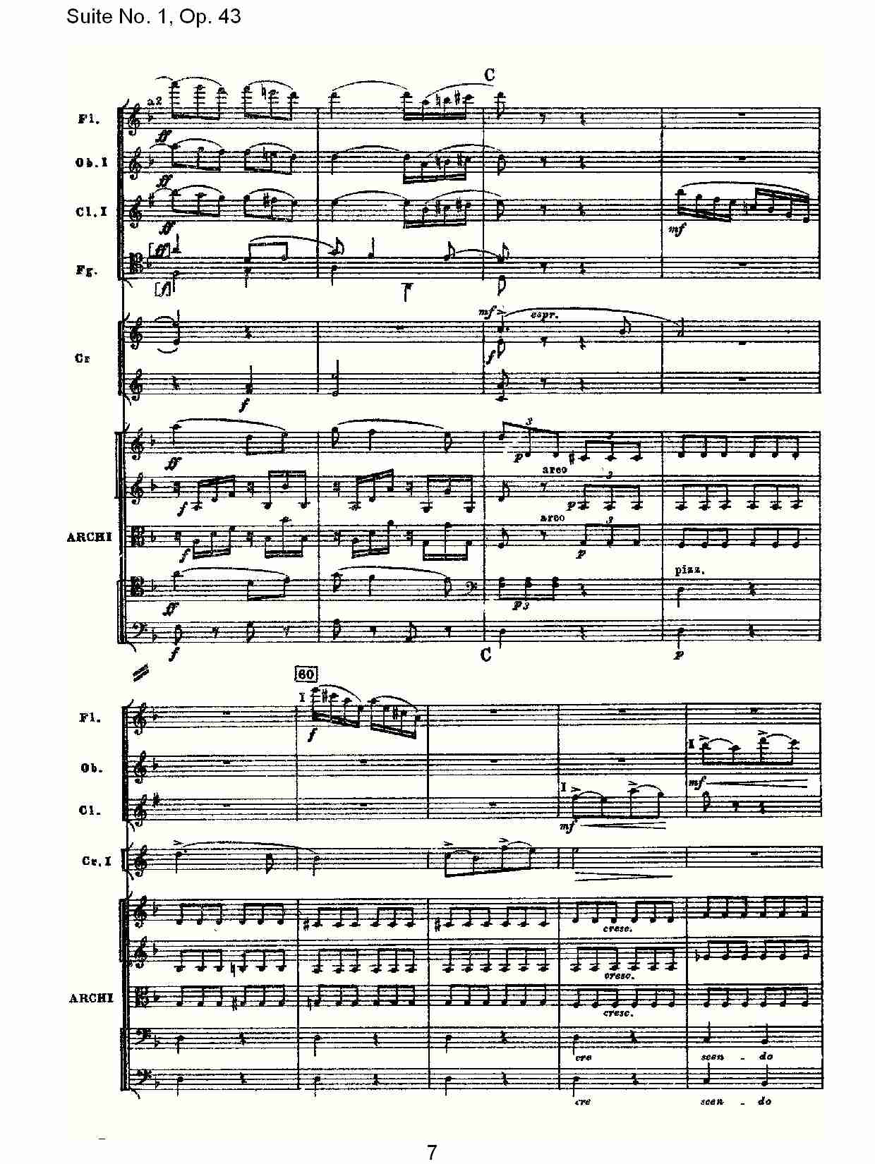 Suite No.1, Op.43   第一套曲,Op.43第三乐章（二）总谱（图2）