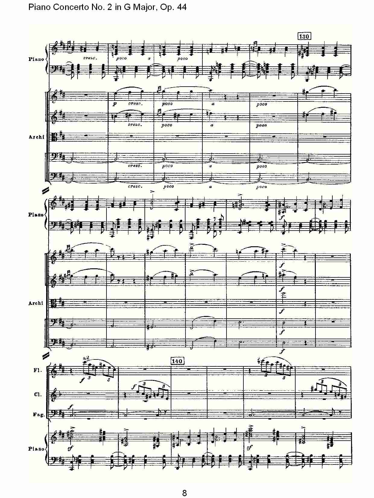 G大调第二钢琴协奏曲, Op.44第二乐章（二）总谱（图4）