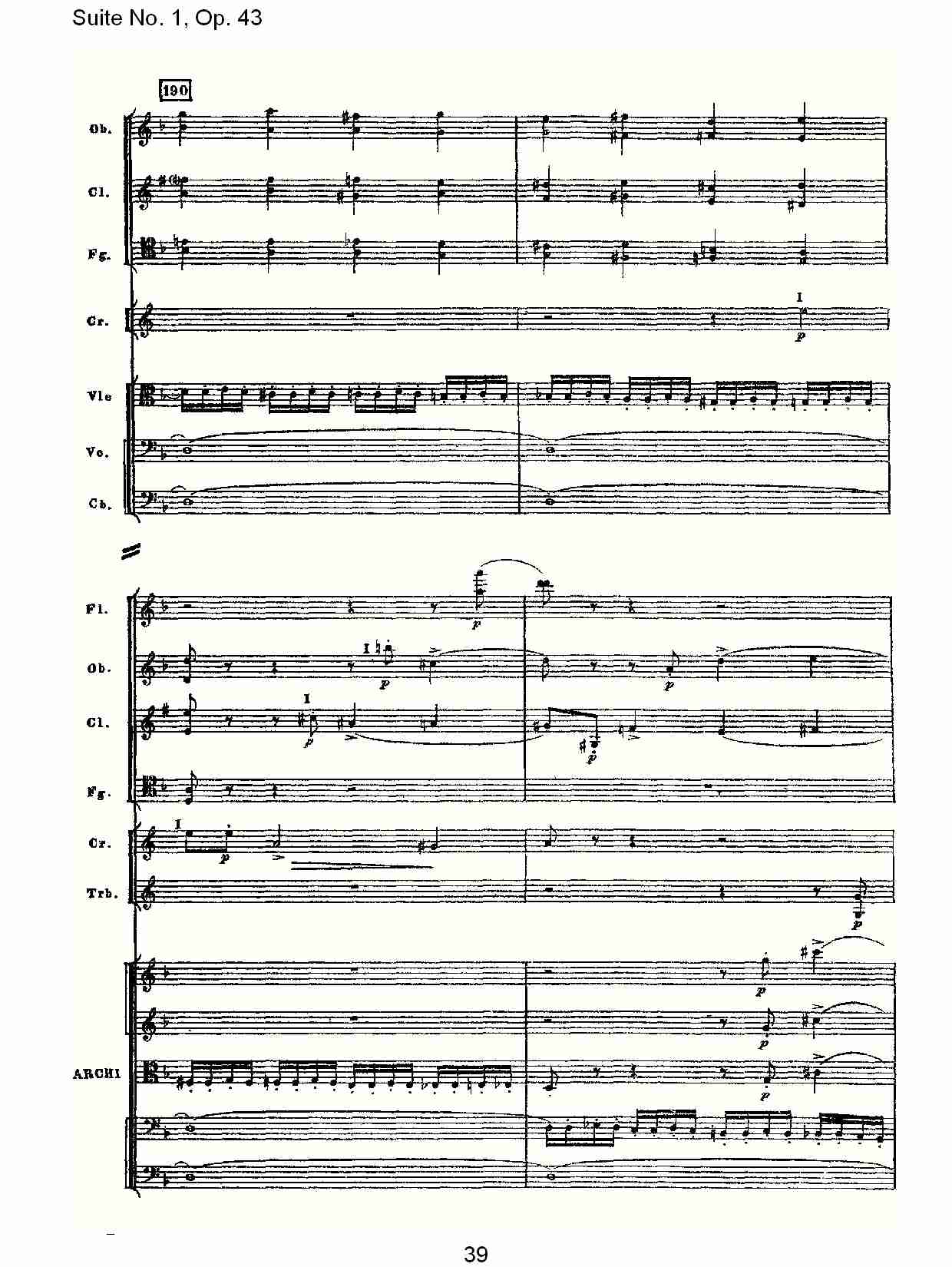 Suite No.1, Op.43   第一套曲,Op.43第一乐章（八）总谱（图4）