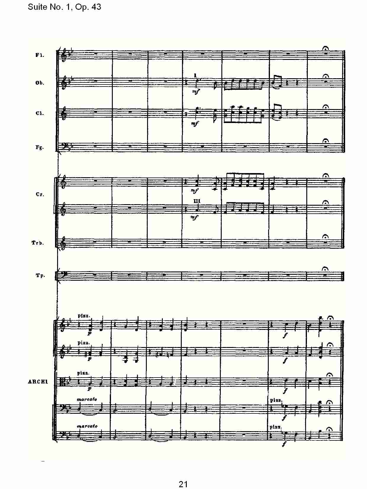 Suite No.1, Op.43   第一套曲,Op.43第二乐章（五）总谱（图1）