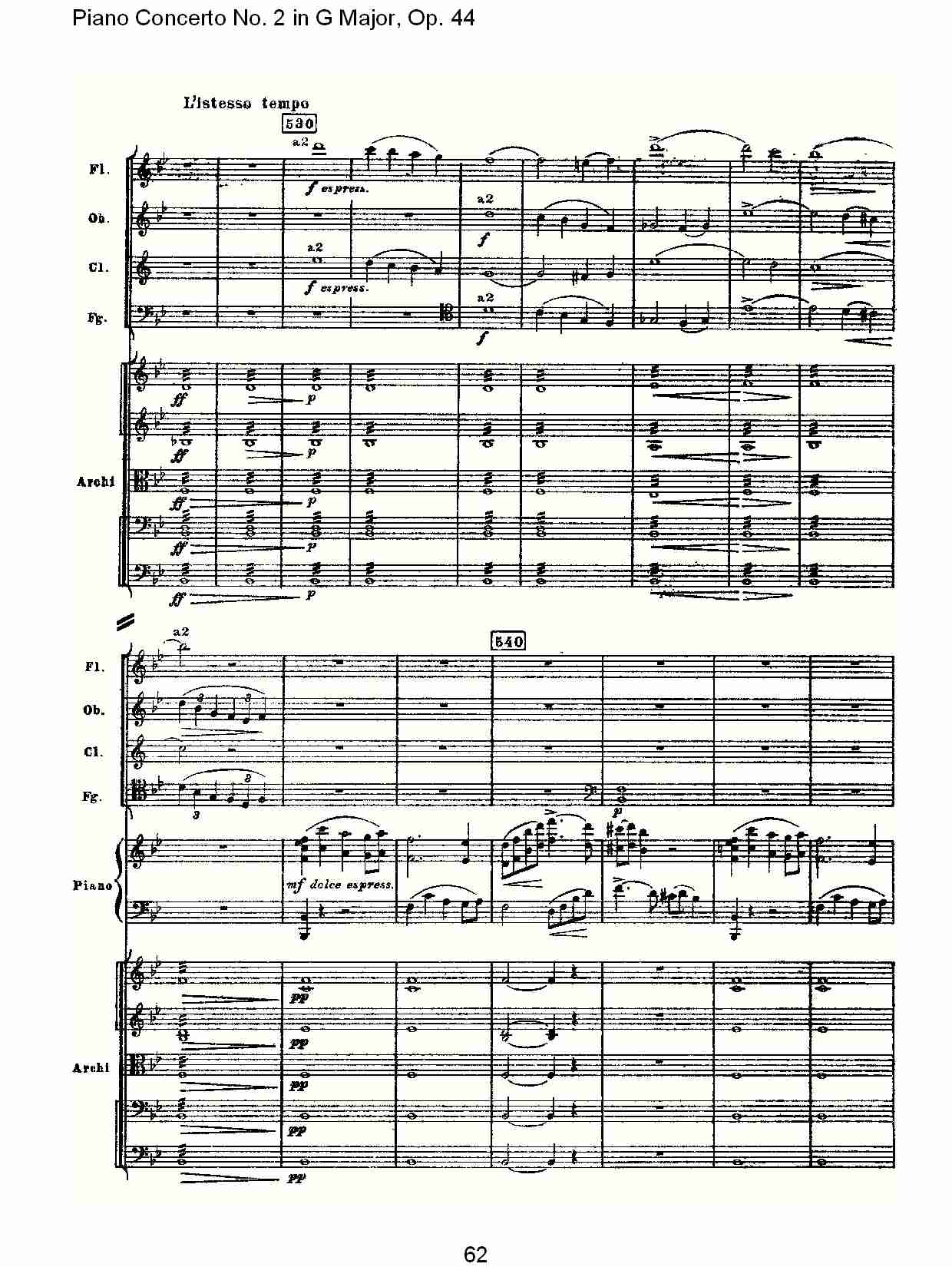 G大调第二钢琴协奏曲, Op.44第一乐章（十三）总谱（图2）