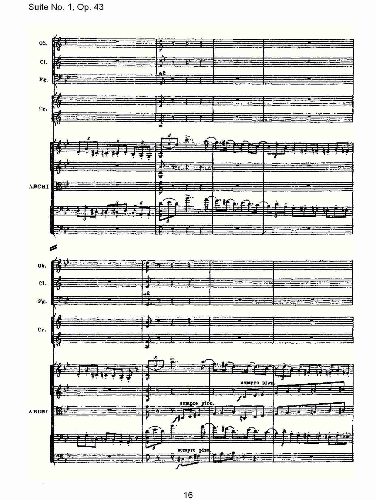 Suite No.1, Op.43   第一套曲,Op.43第二乐章（四）总谱（图1）