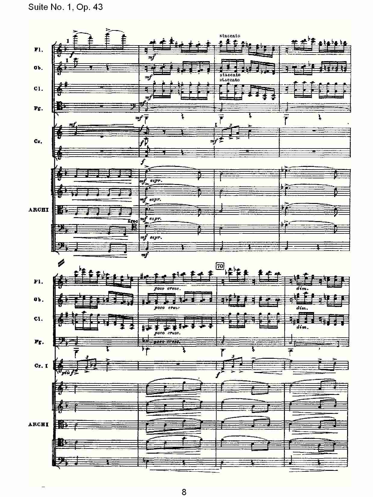 Suite No.1, Op.43   第一套曲,Op.43第三乐章（二）总谱（图3）
