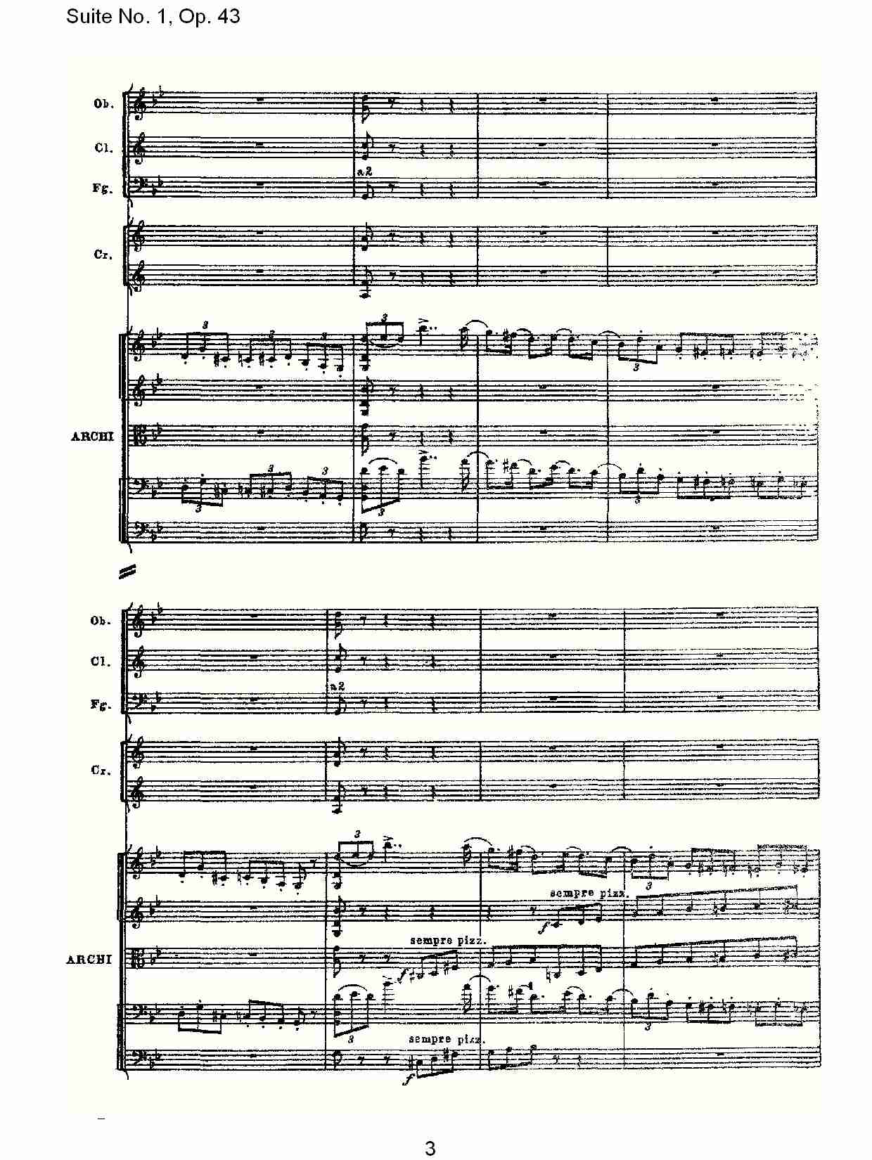 Suite No.1, Op.43   第一套曲,Op.43第二乐章（一）总谱（图3）