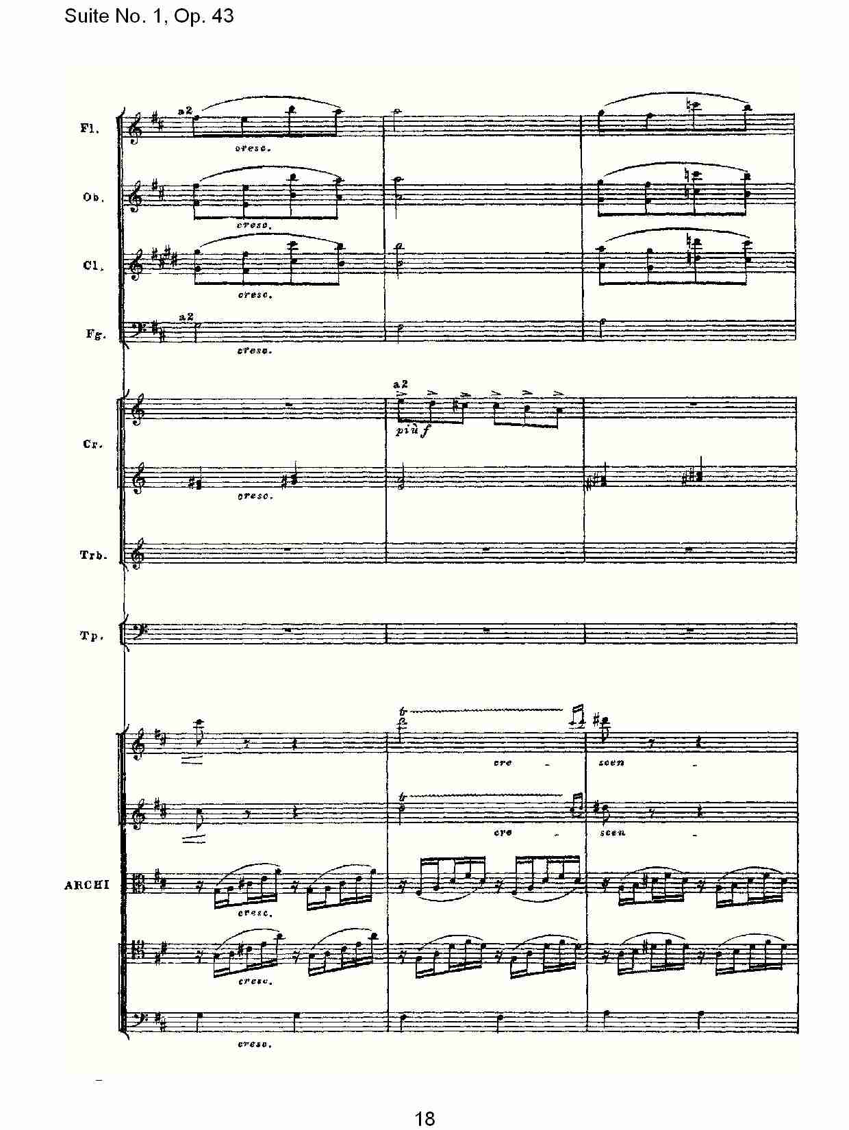 Suite No.1, Op.43   第一套曲,Op.43第三乐章（四）总谱（图3）