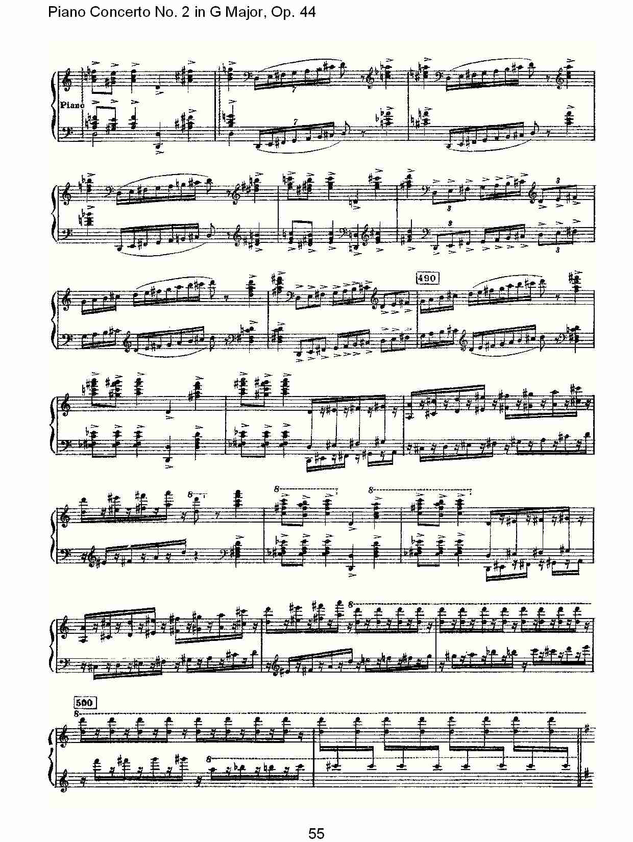 G大调第二钢琴协奏曲, Op.44第一乐章（十一）总谱（图5）