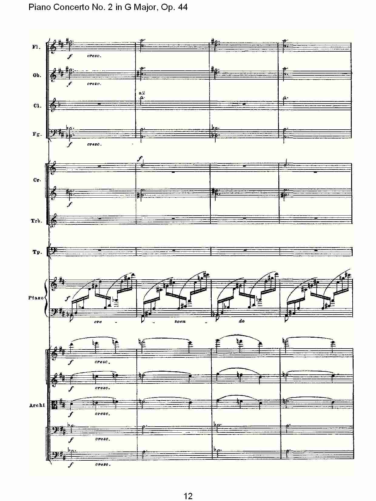 G大调第二钢琴协奏曲, Op.44第二乐章（三）总谱（图2）