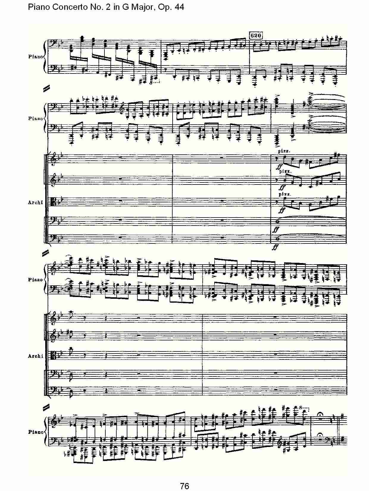 G大调第二钢琴协奏曲, Op.44第一乐章（十六）总谱（图1）