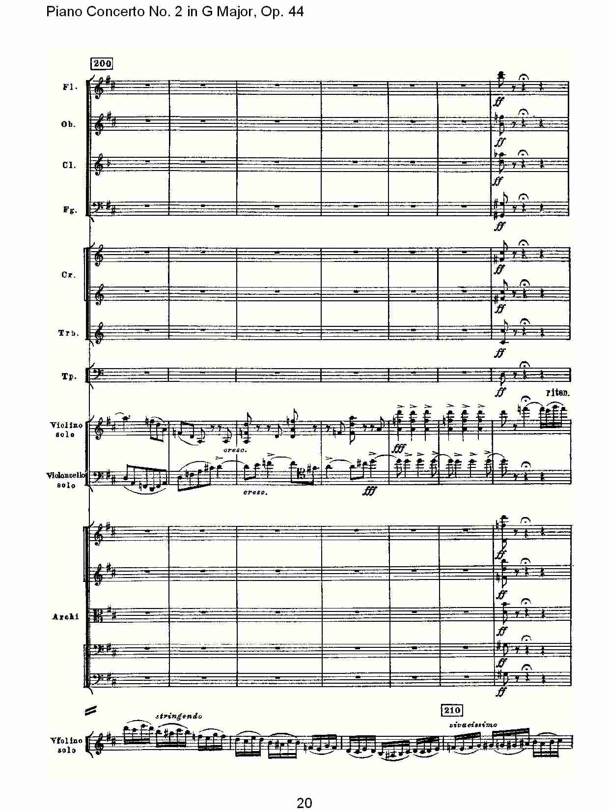 G大调第二钢琴协奏曲, Op.44第二乐章（四）总谱（图5）