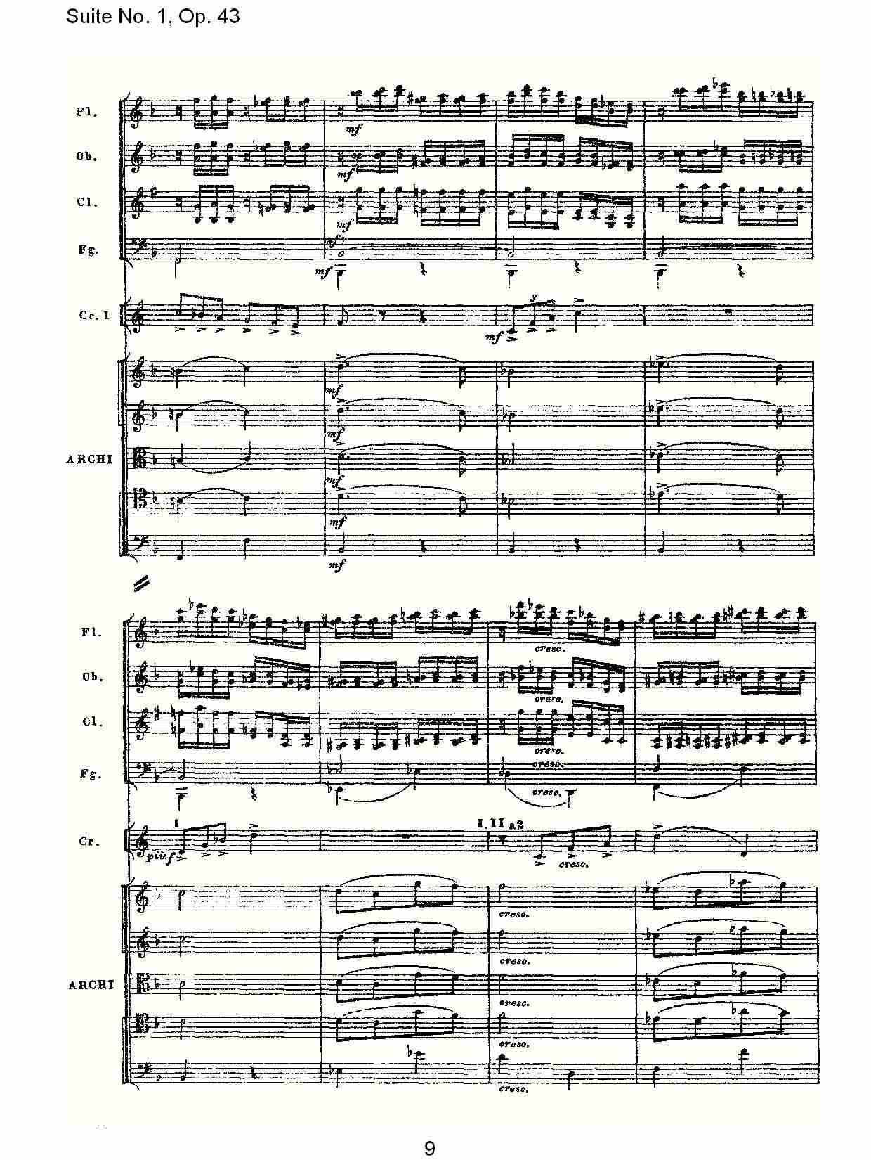 Suite No.1, Op.43   第一套曲,Op.43第三乐章（二）总谱（图4）