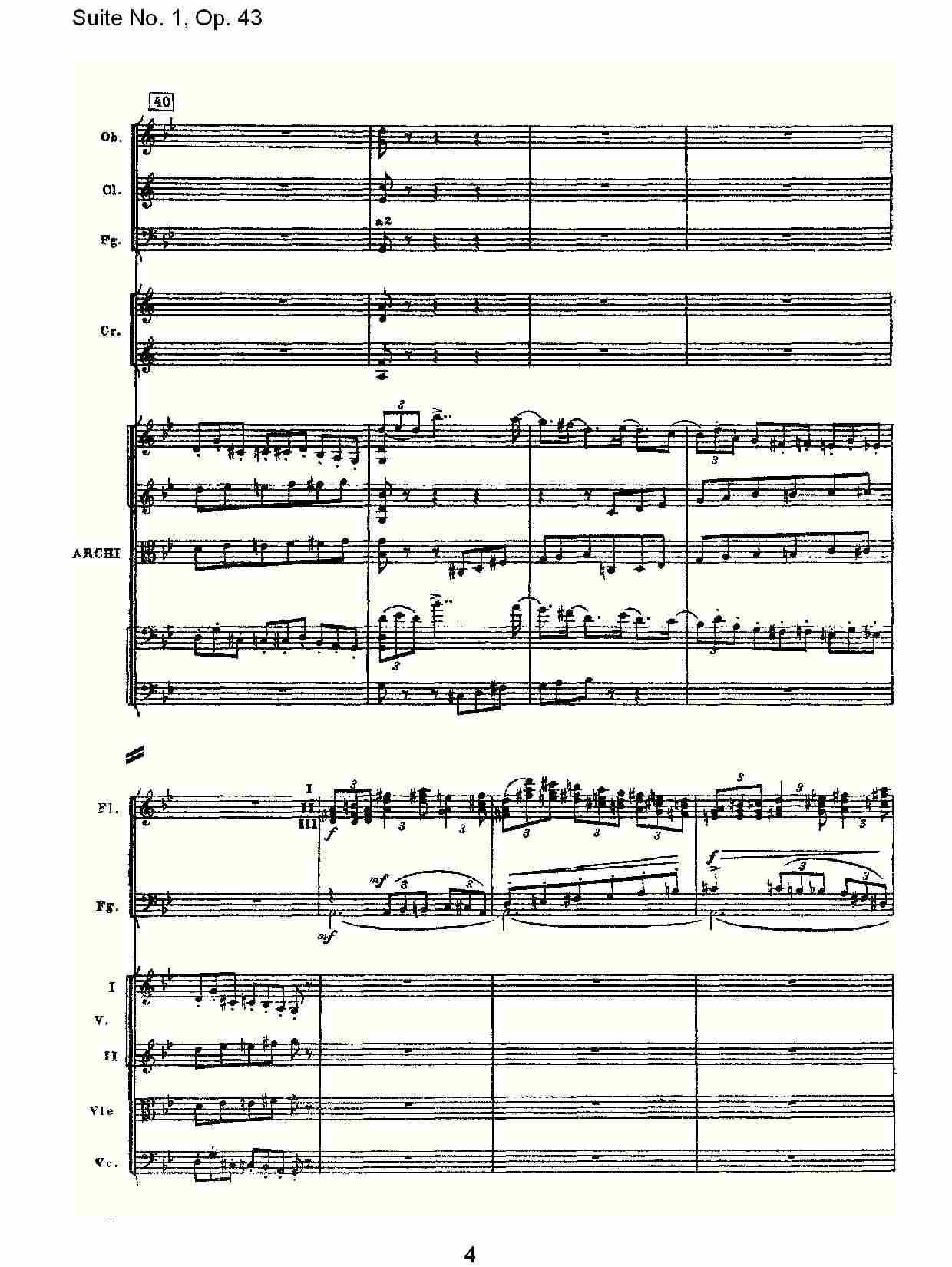Suite No.1, Op.43   第一套曲,Op.43第二乐章（一）总谱（图4）
