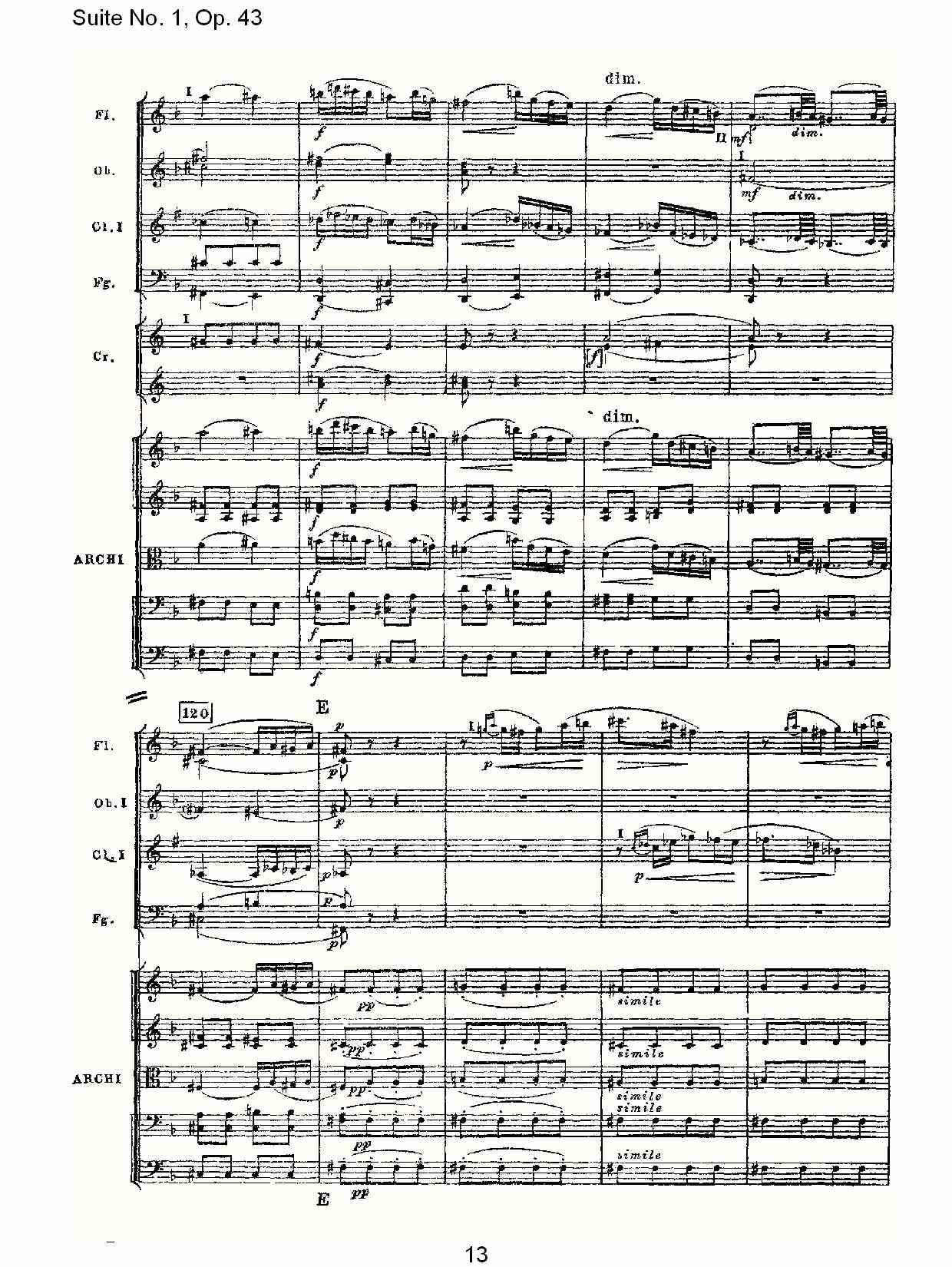 Suite No.1, Op.43   第一套曲,Op.43第三乐章（三）总谱（图3）