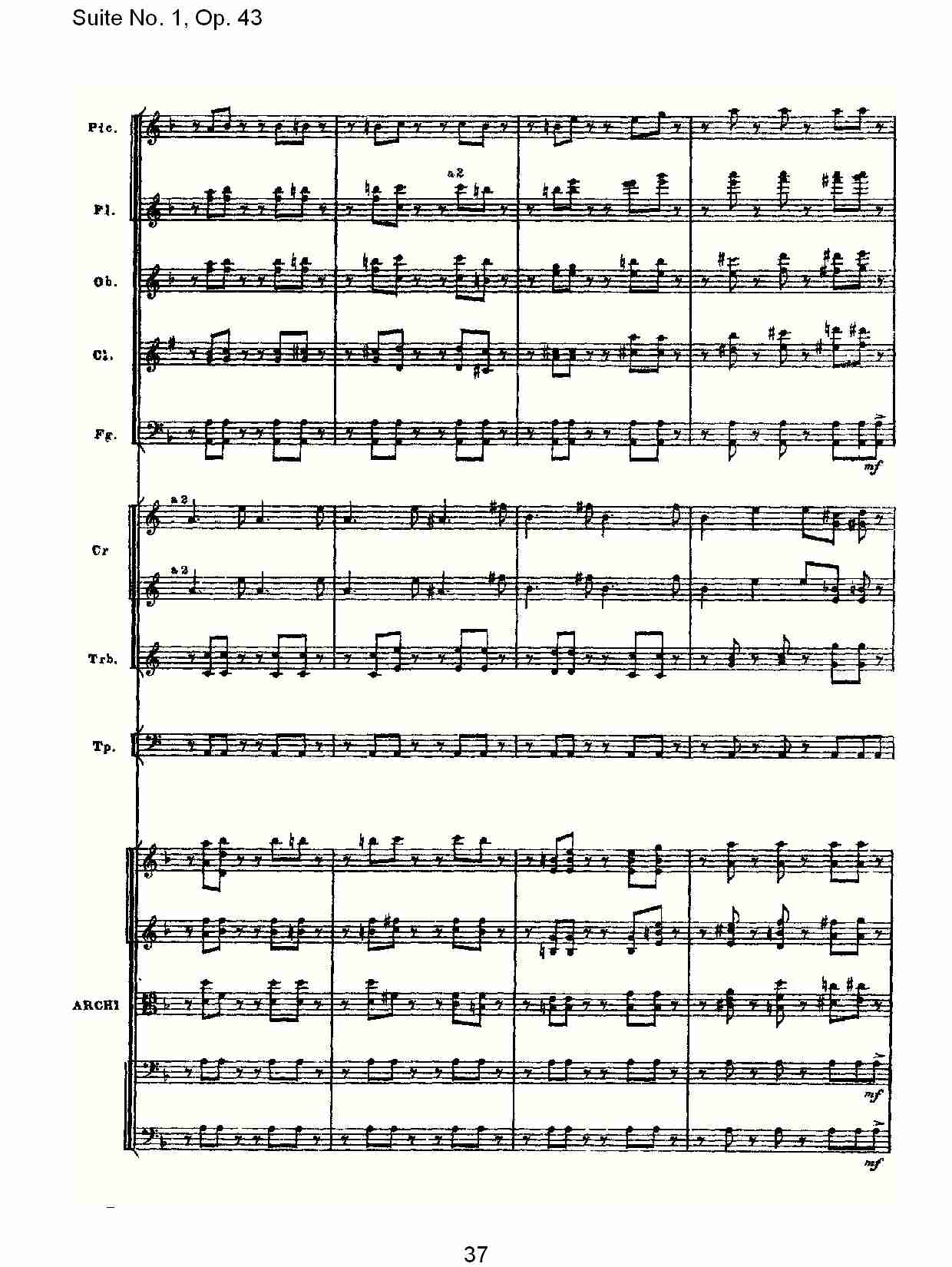 Suite No.1, Op.43   第一套曲,Op.43第一乐章（八）总谱（图2）