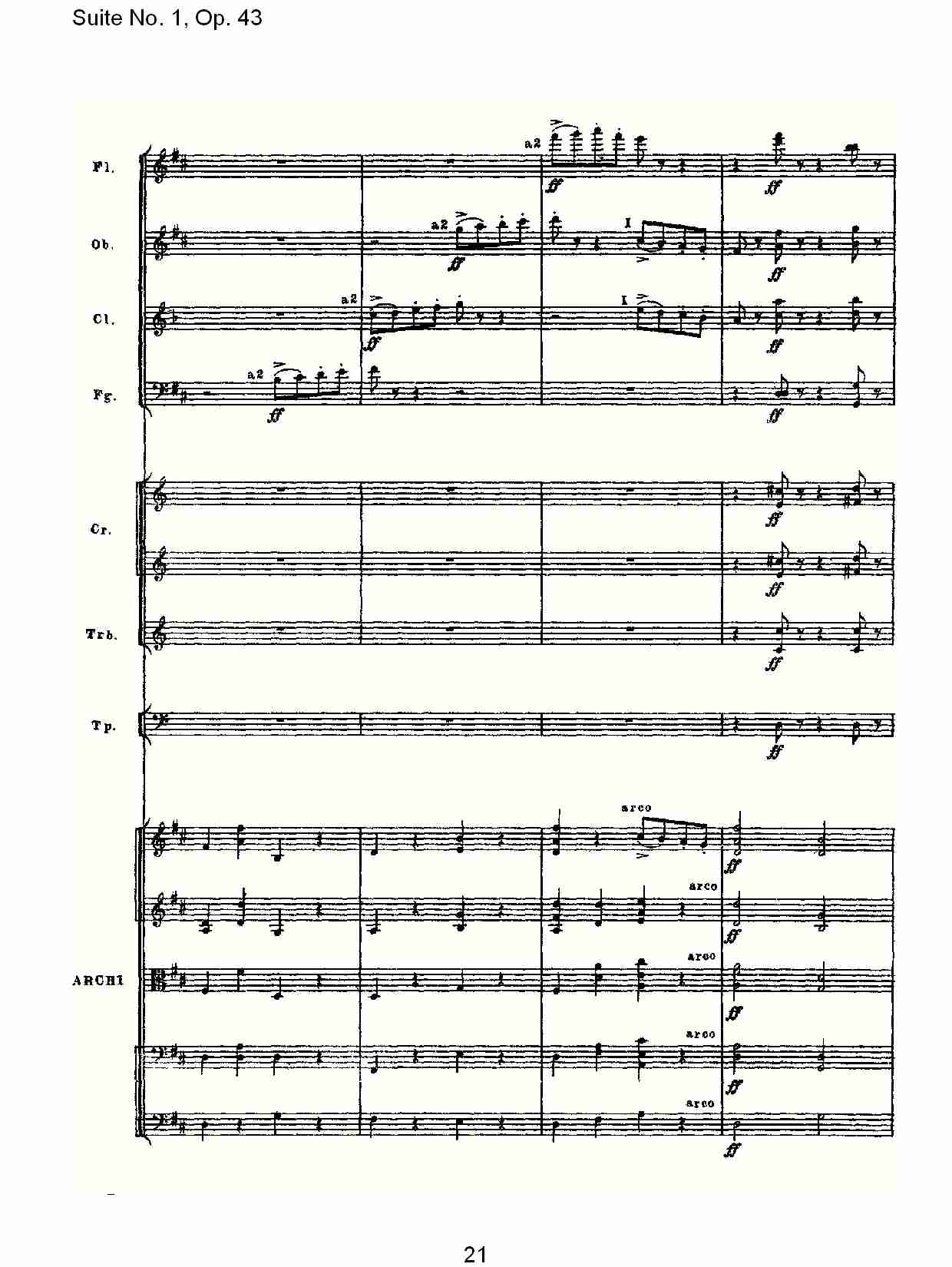 Suite No.1, Op.43   第一套曲,Op.43第六乐章（五）总谱（图1）