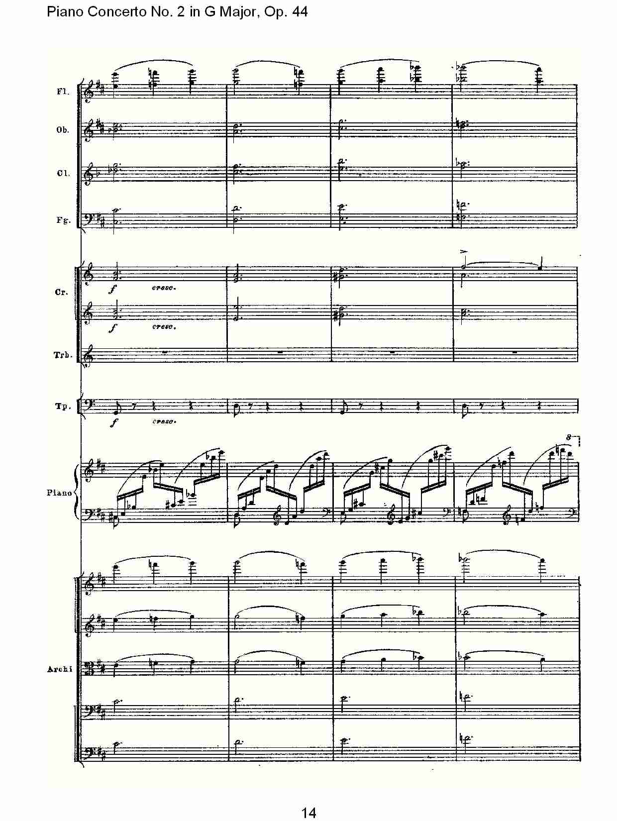 G大调第二钢琴协奏曲, Op.44第二乐章（三）总谱（图4）