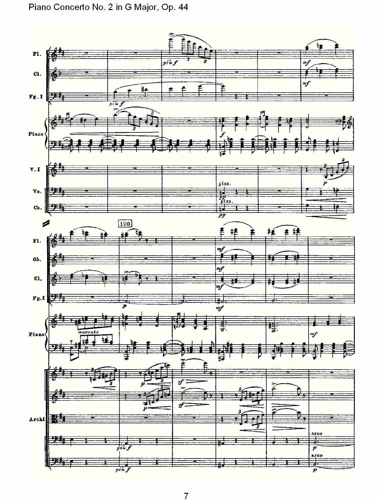 G大调第二钢琴协奏曲, Op.44第二乐章（二）总谱（图2）